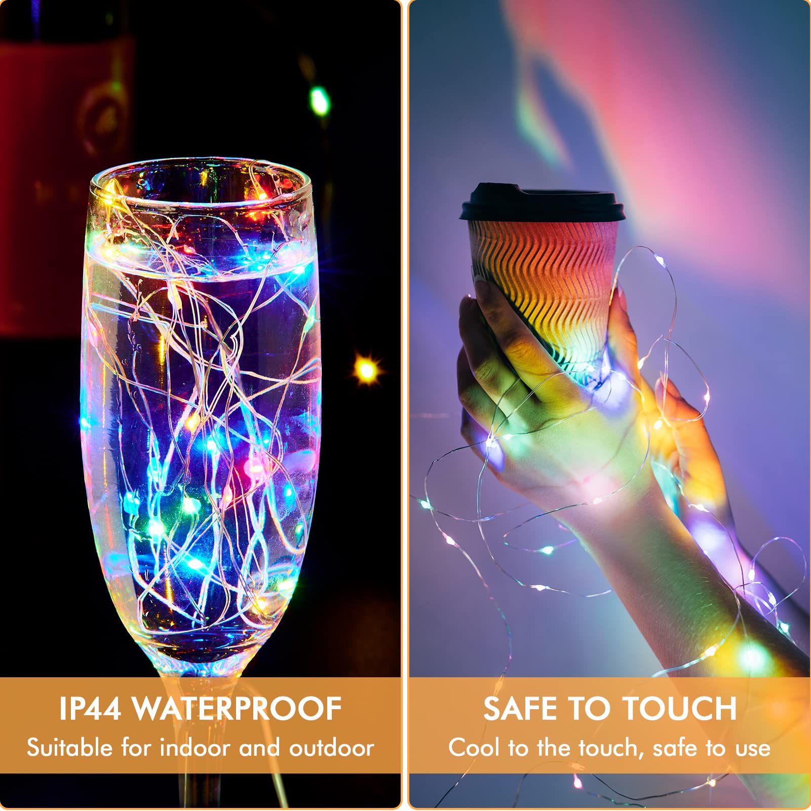 12 Pack Fairy Lights Battery Operated, 7Ft 20Led Multicolor Valentines Day Lights Battery Operated Waterproof Silver Wire For Diy Mason Jar Bedroom Party Birthday Wedding Christmas Decorations