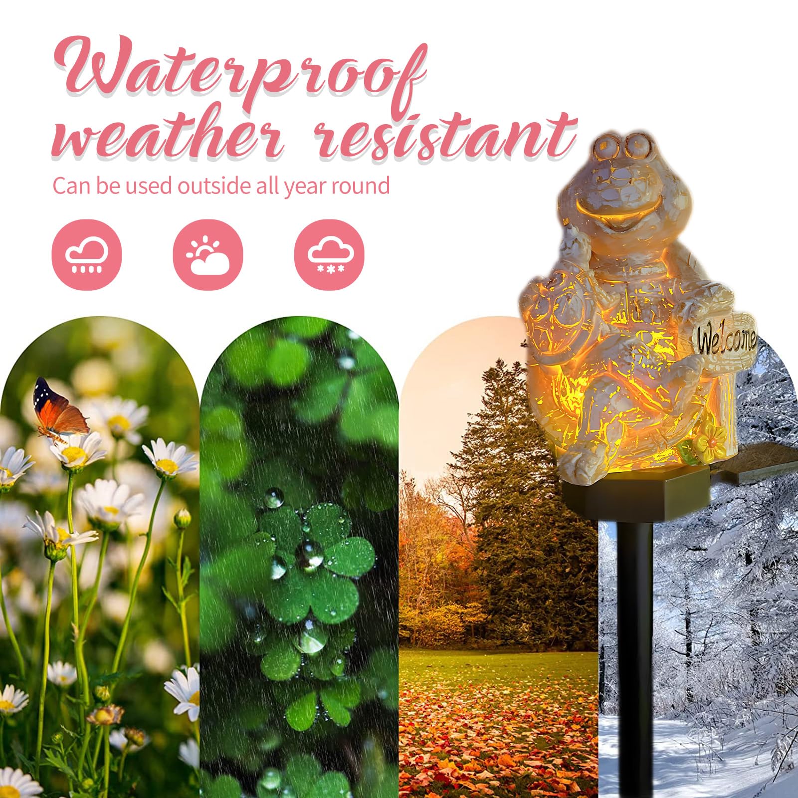 Qh & Garden Solar Turtle Statue Garden Decor Handcrafted Wood Grain discomfort-reducingt Small Turtle Lamp Resin Animals Figurines Outdoor Decorations For Patio Backyard Lawn -Unique Housewarming Gifts