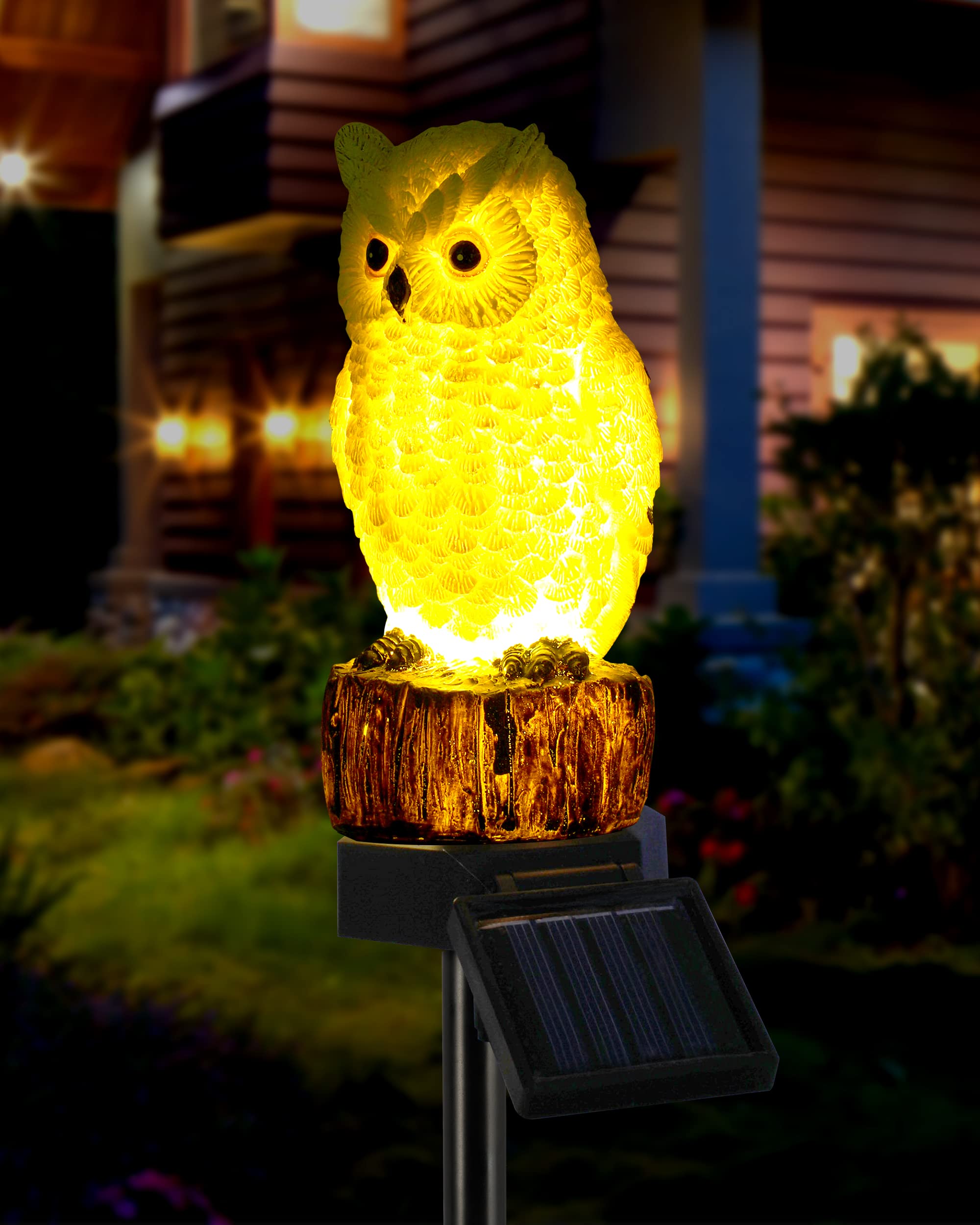 iStatue Bird Solar Decorative Garden Stake Lighting  Waterproof Cute Animal Outdoor Figurine Lights Ornament Statue Decor for Pathway  Patio  Lawn Housewarming Gifts (Bird)
