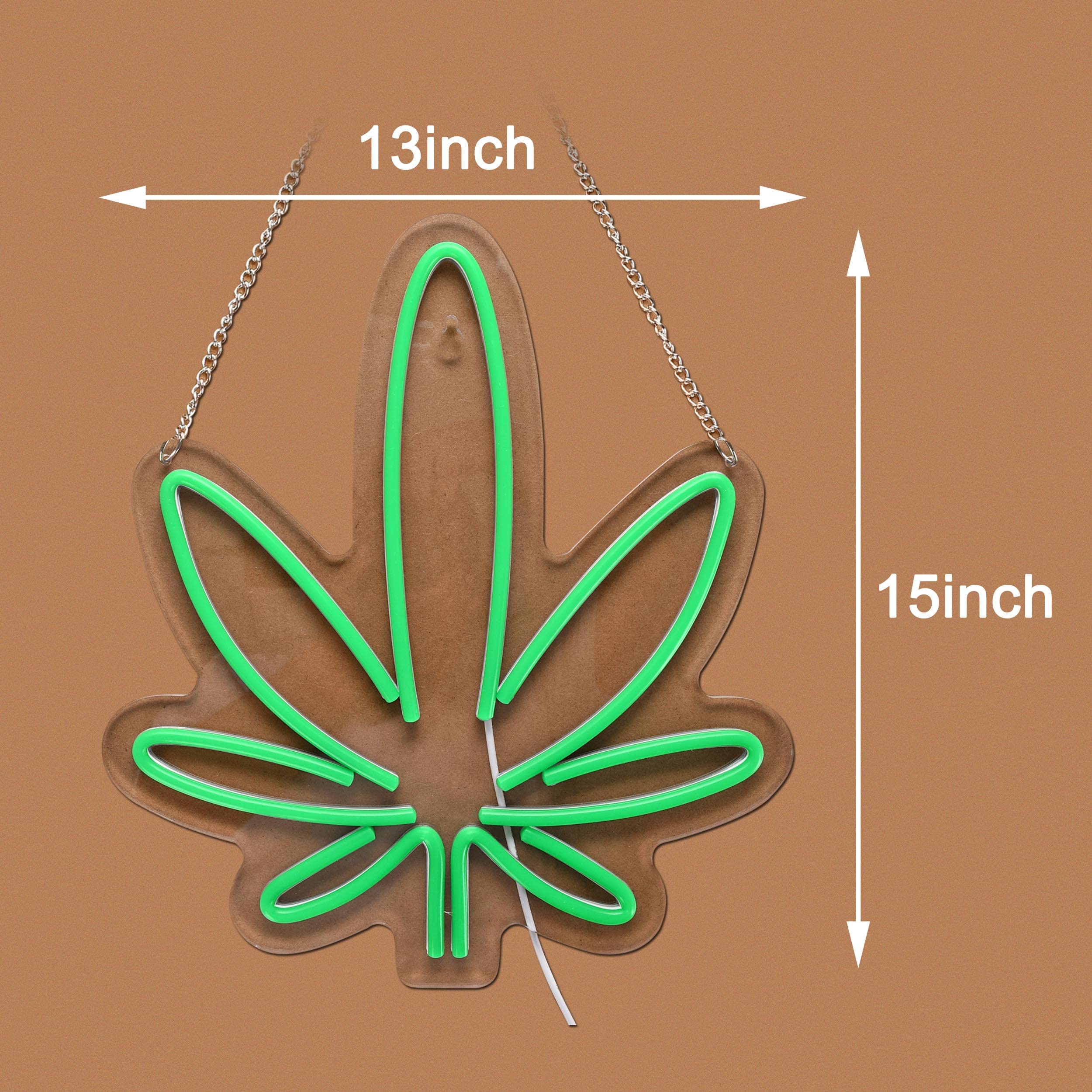 Roouneon LED Neon Sign - Clover Shamrock Light for Bar, Bedroom, Home Decor - Green2 - Model LED-Clover