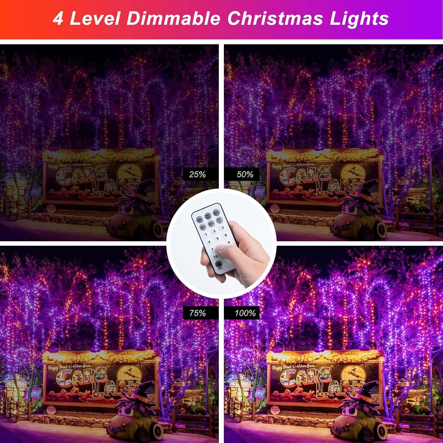 Jmexsuss 2 Pack 33Ft 100 Led Orange Purple Halloween Lights Indoor Outdoor  Color Changing Christmas Lights Plug In  Connectable Clear Wire String Light For Christmas Tree Party Xmas Decorations