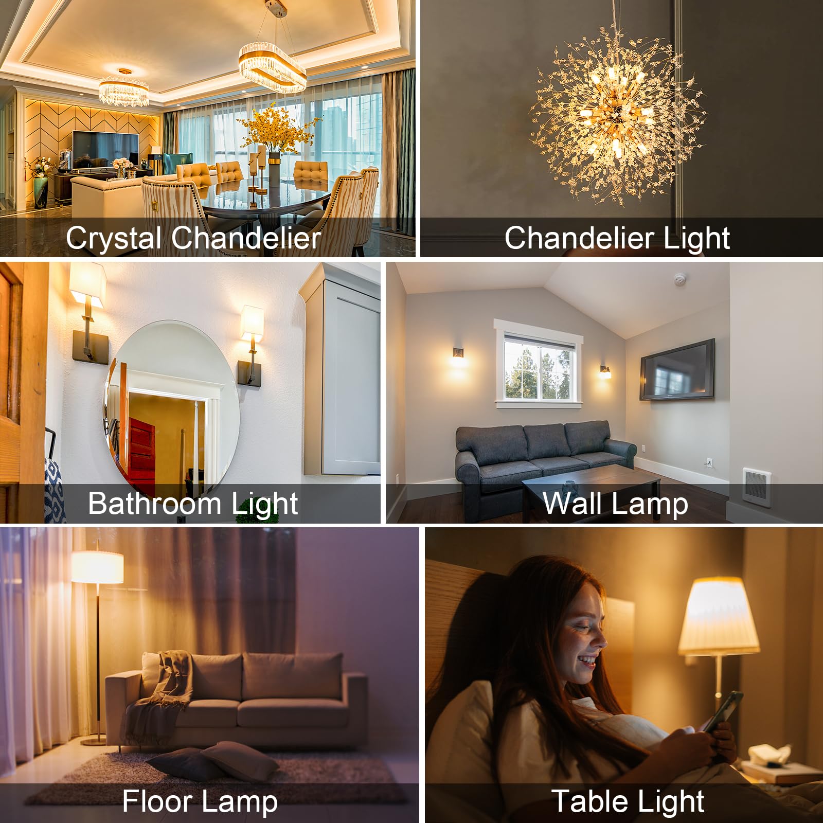 DUMILOO G9 LED Bulb 6W, 600LM Warm White, Non-Dimmable, Ceramic Base, 6 Pack for Chandeliers and Home Lighting