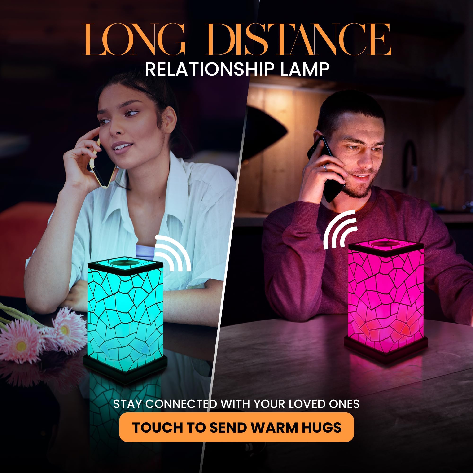 Friendship Lamp By Filimin Classic - Best Friend Lamps Wi-Fi Touch Lamp Led Light For Long-Distance  Connection  Relationship  Friendship  Gifts  Love  200+ Colors  App Setup - Set Of 2