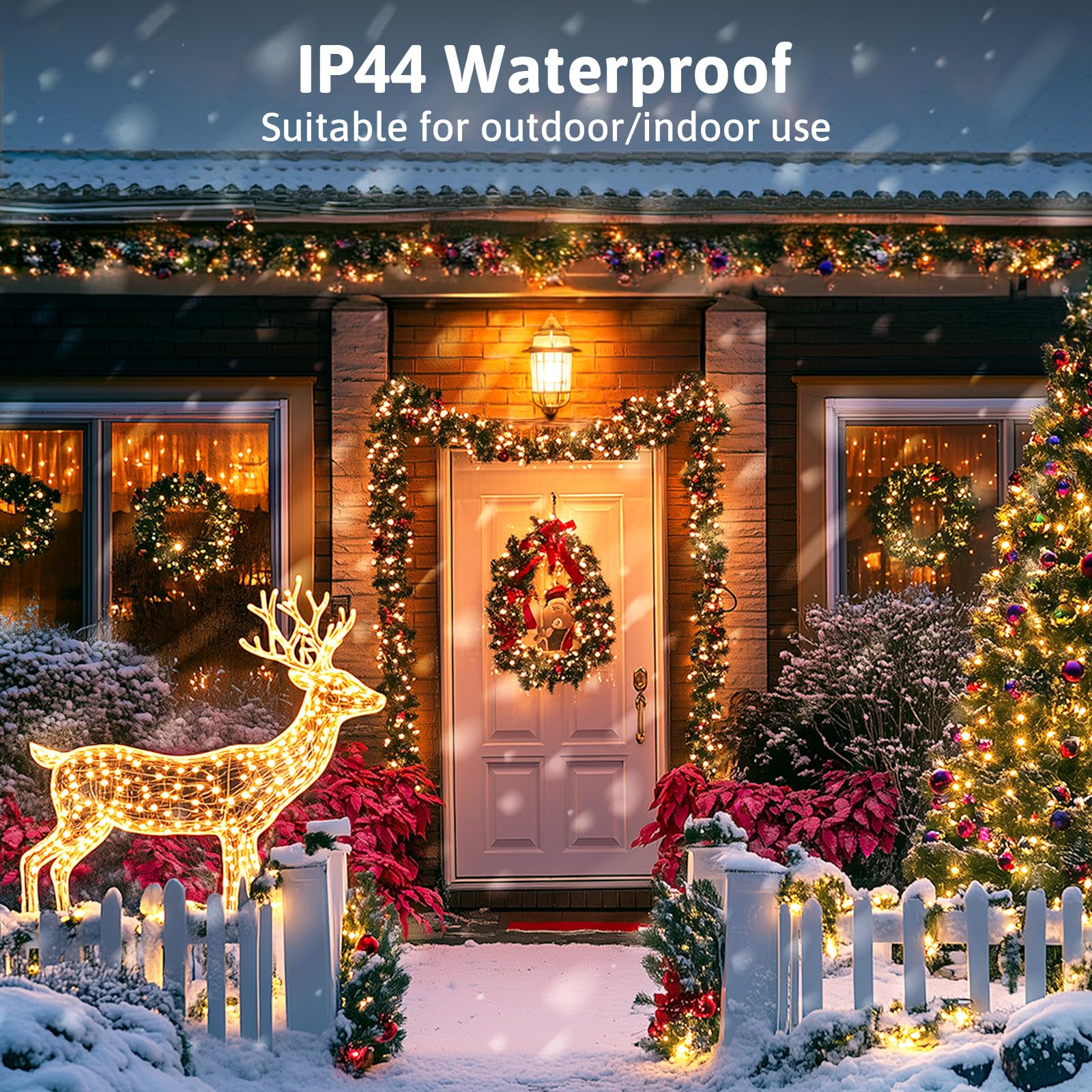 HALHSAP Fairy Lights 33ft 100 LED Warm White Battery Operated String Lights 2 PACK Waterproof with Remote for Indoor Outdoor Decorations