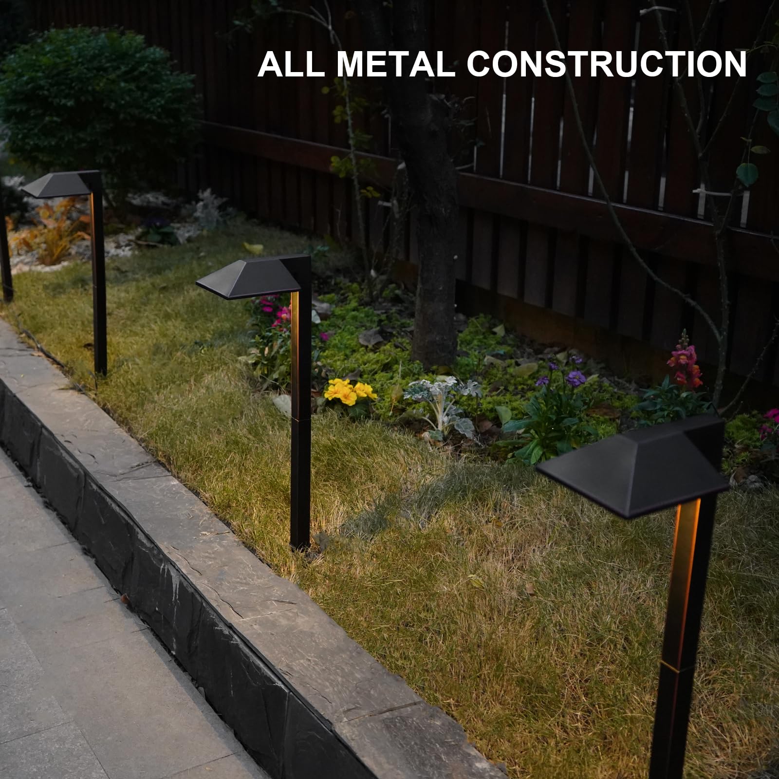 GOODSMANN Low Voltage Landscape Lights Kit, 8PK, 0.7W LED, 100 Lumen, Oil Rubbed Bronze Finish, Metal Stakes, Model 9901-2101