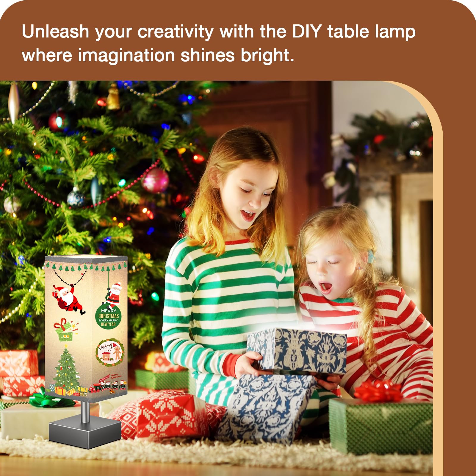 Aooshine Grey Table Lamp - Bedside Lamp For Bedroom, Minimalist Nightstand Lamp With Square Fabric Shade, Desk Lamp For Kids Roo