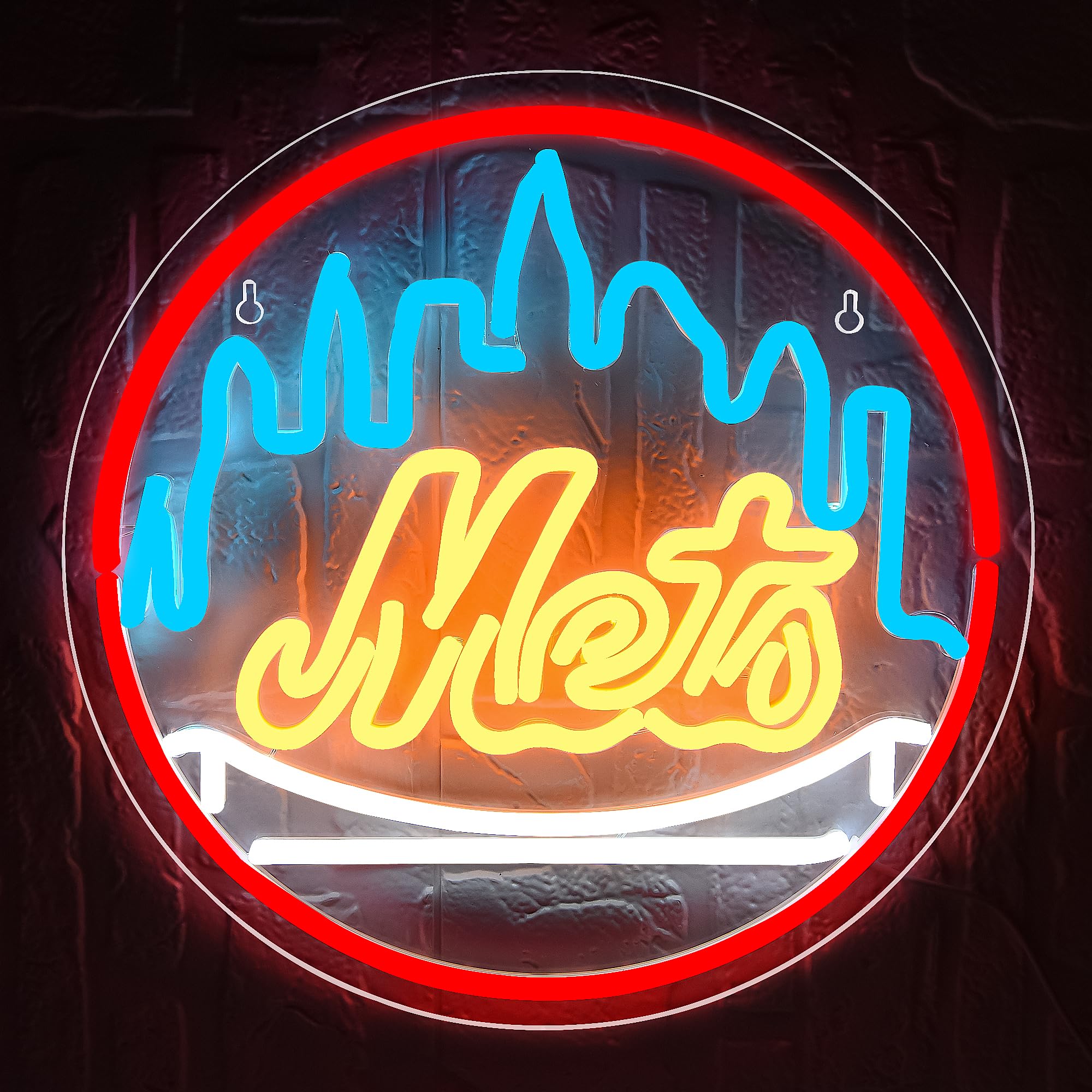 FTMGGDG Baseball Neon Sign - LED Wall Decor Light, 13.4" Acrylic, Sports Gift for Men & Teens, Bedroom, Man Cave, Bar