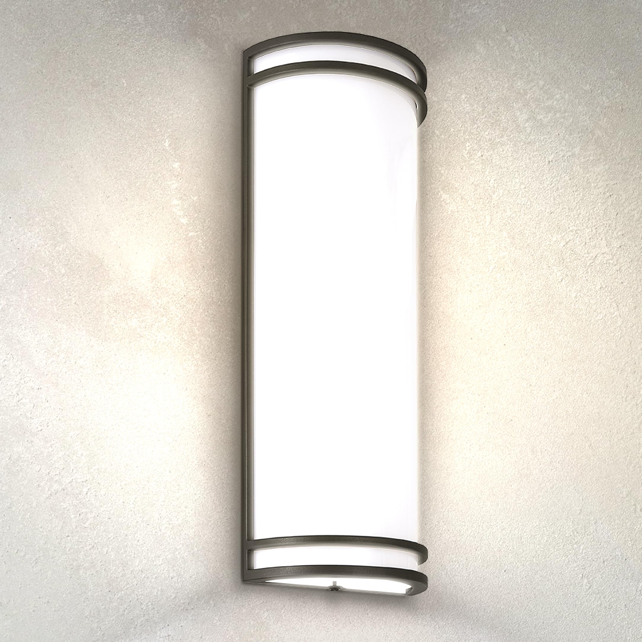 ASD 18 Inch LED Outdoor & Indoor Wall Mount Light Fixture - Matte Black Modern Wall Sconce Lighting - 20W 120-277V 3000K 4000K 5
