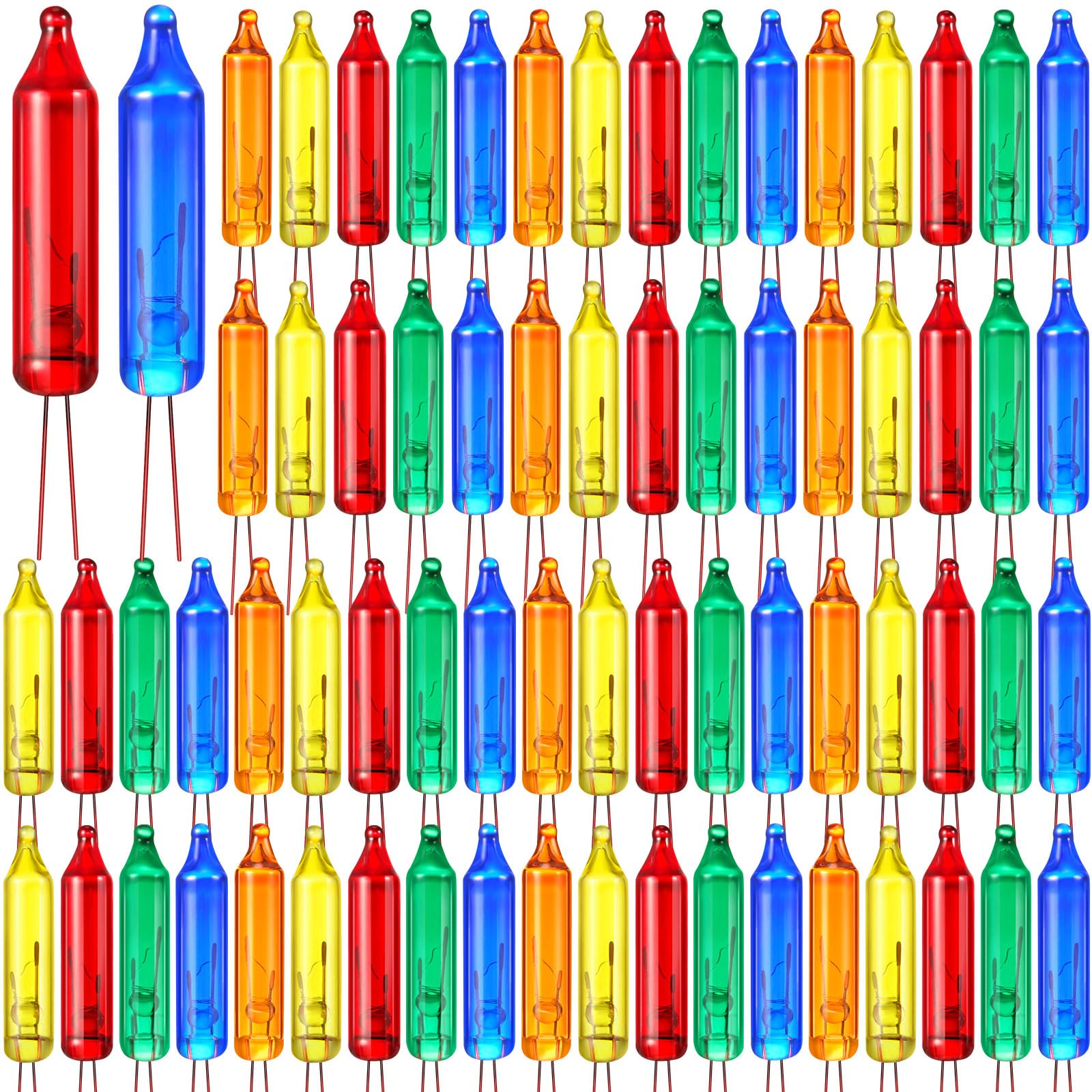 Mudder Indoor String Lights - 100 Pcs Mini Replacement Bulbs, 2.5V*0.17A, Colorful for Christmas Tree and Decorative Use
