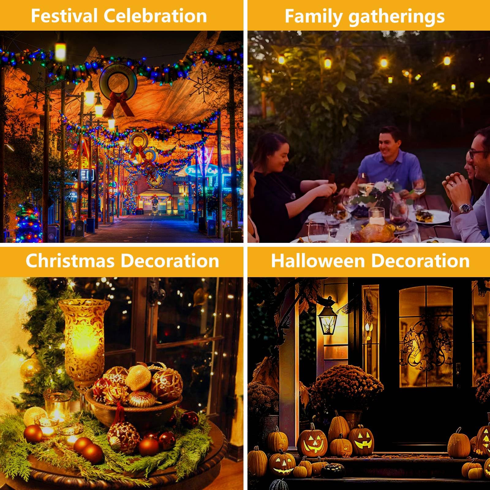 aobthurn LED Flame Light Bulbs, E26 Base, 4 Modes Flickering Effect, Gravity Sensor, 2 Pack
