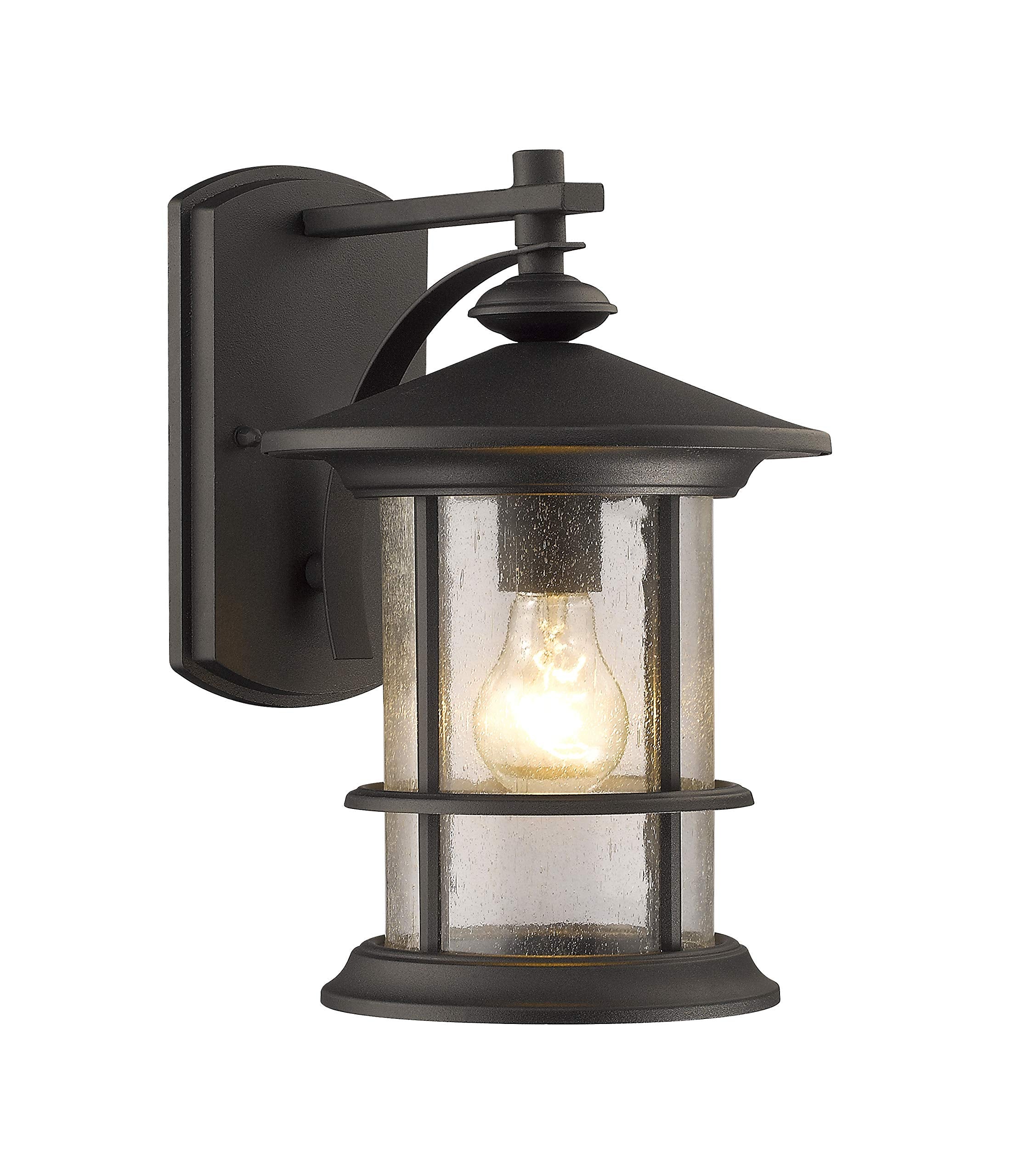 Chloe Lighting Ch0152-Blk-Osd1 Transitional 1-Light Outdoor Wall Sconce, 10.13 X 6 X 7.5", Black