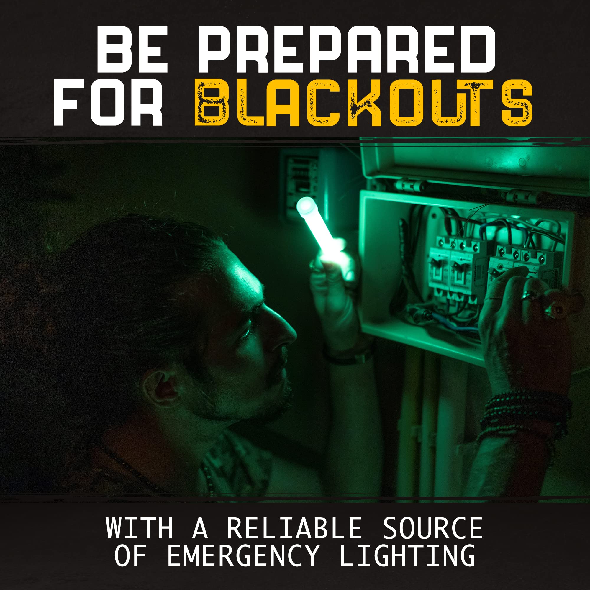 30 Ultra Bright Glow Sticks in Bulk - Multi Use Glowsticks for Parties, Camping, Emergency Light and Survival Kit with 12 Hours