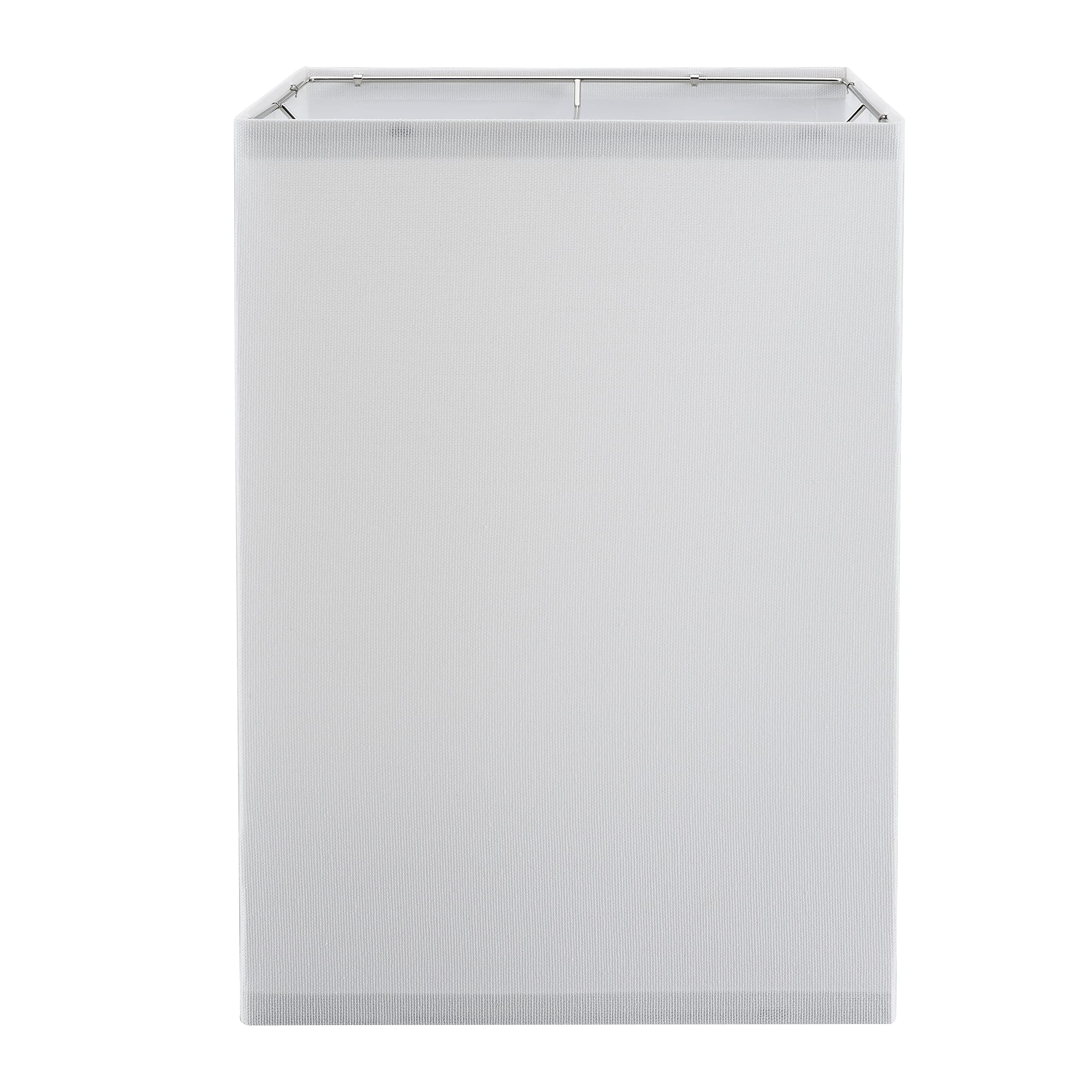 Aspen Creative 38702, Contemporary Design Collapsible Square Spider Lamp Shade, (10+10) Top x (10+10) Bottom x 14-1/4 Height, Wh