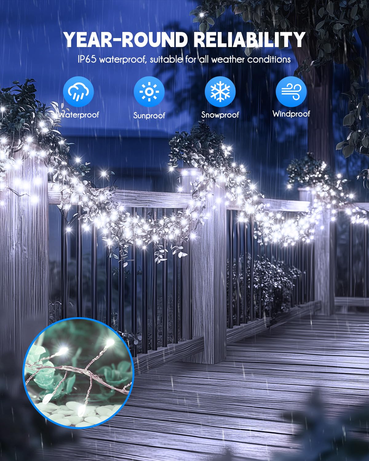 Brightown Solar String Lights For Outside, 2 Packs Total 39.2Ft 480 Led Solar Fairy Lights For Outdoor Waterproof, Firecracker T