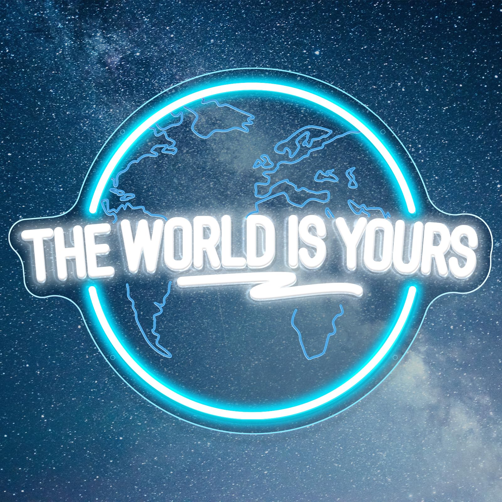 The World Is Yours Neon Sign Carved  t The World Is Yours Led Signs For Wall Decor Neon Lights For Bedroom Classroom Man Cave Game Room Birthday Cristmas Gifts For Friends Lover