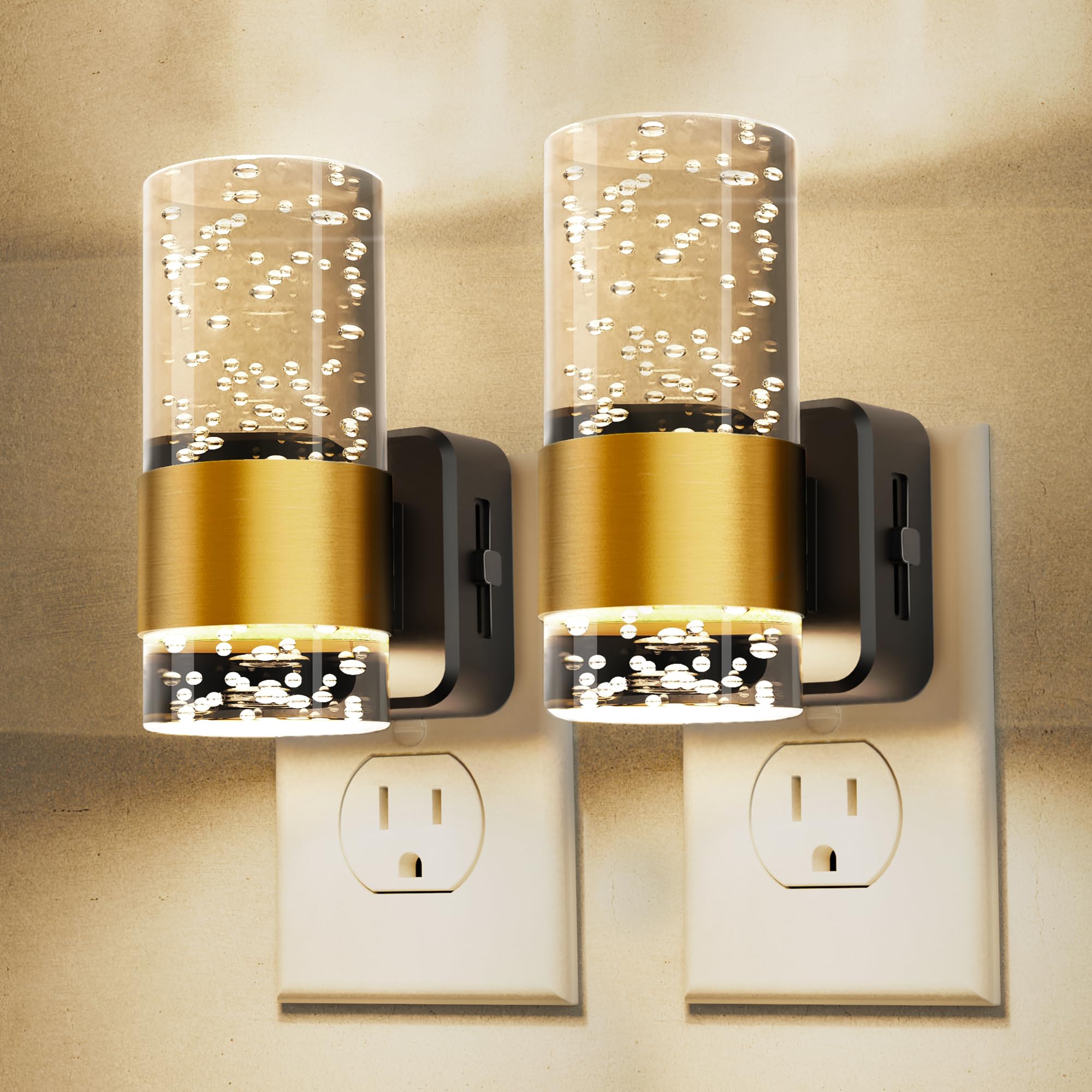 Night Lights Plug into Wall, Soft Light LED Night Light with Adjustable Brightness, Plug in Night Light with Auto Light Sensor, 