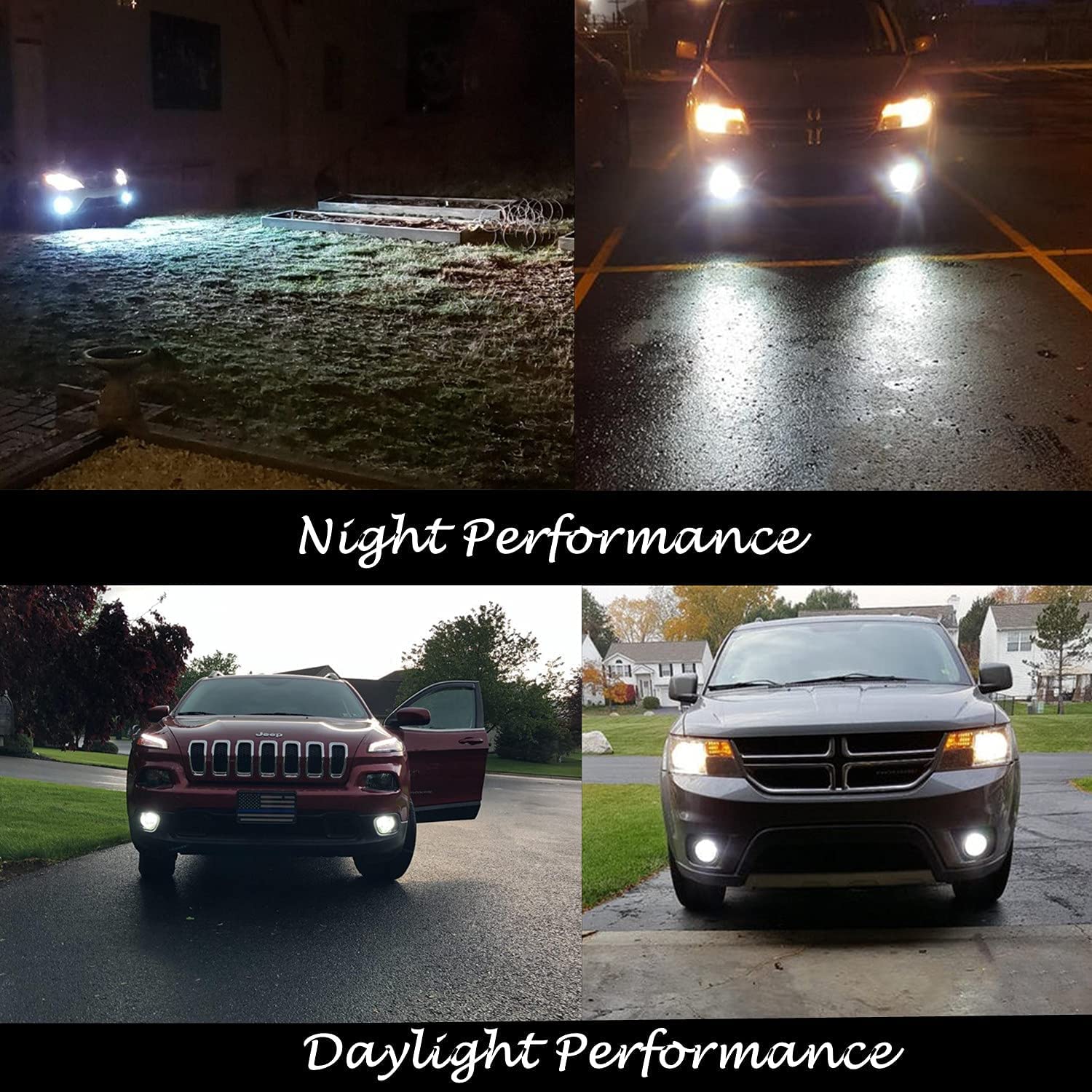 Alla Lighting Canbus 2504 Psx24W Led Fog Lights Bulbs 12276, 6000K Xenon White Xtreme Super Bright 80W High Power Chipsets12V Re