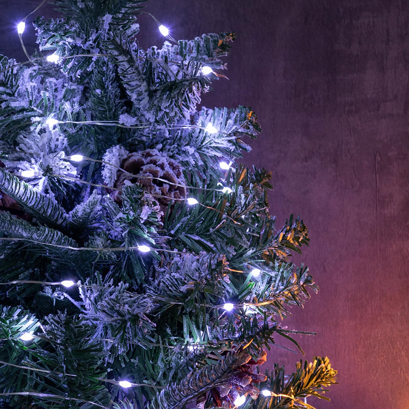 Zeluxdot 400Ft Fairy Lights, 1200 Leds, Waterproof Silver Wire, Cool White, 8 Modes Remote For Indoor/Outdoor Decor