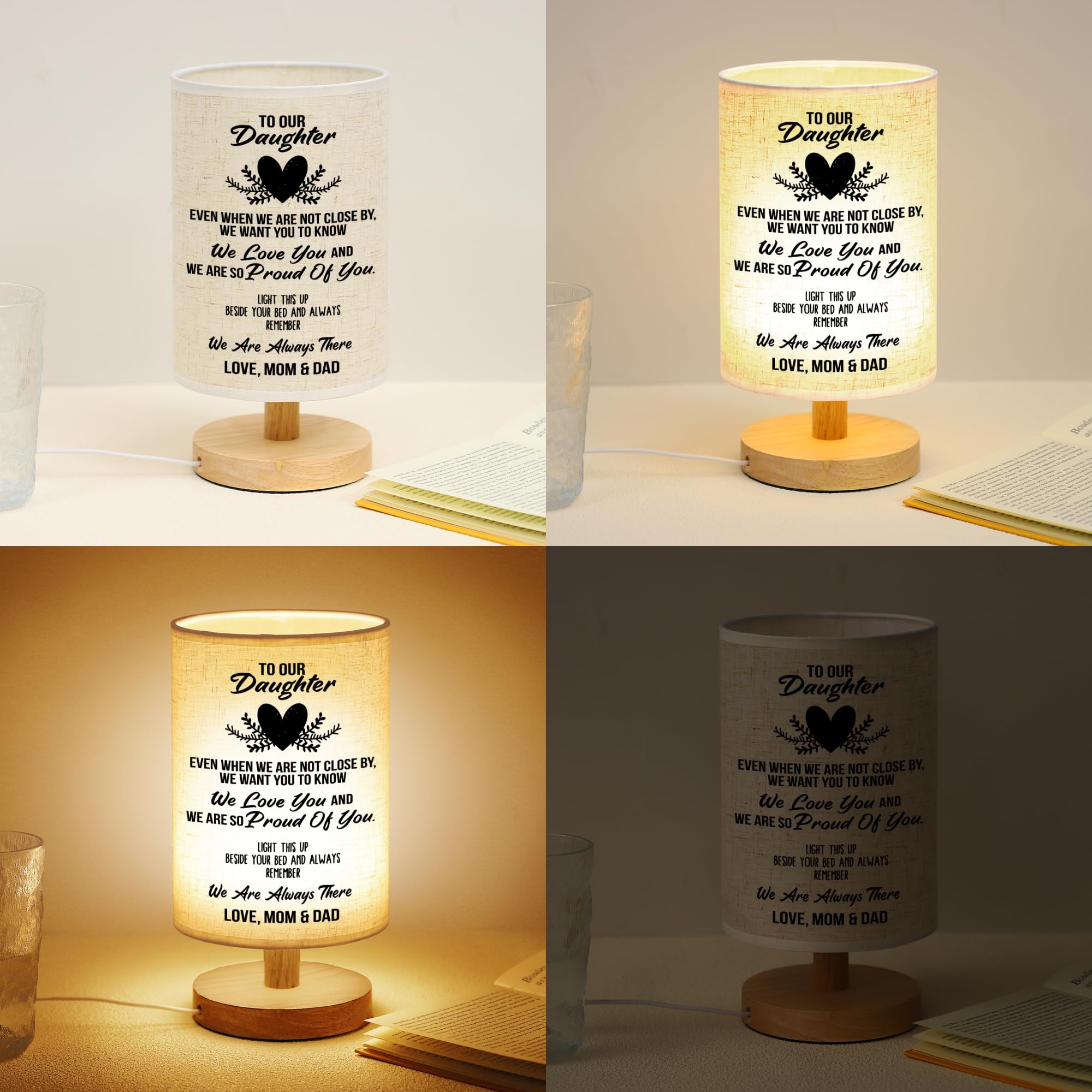 Wsyear Mothers Day Gifts For Daughter From Mom Dad Table Lamp, Daughter Birthday Gifts From Mother, Night Light Gifts To Daughte