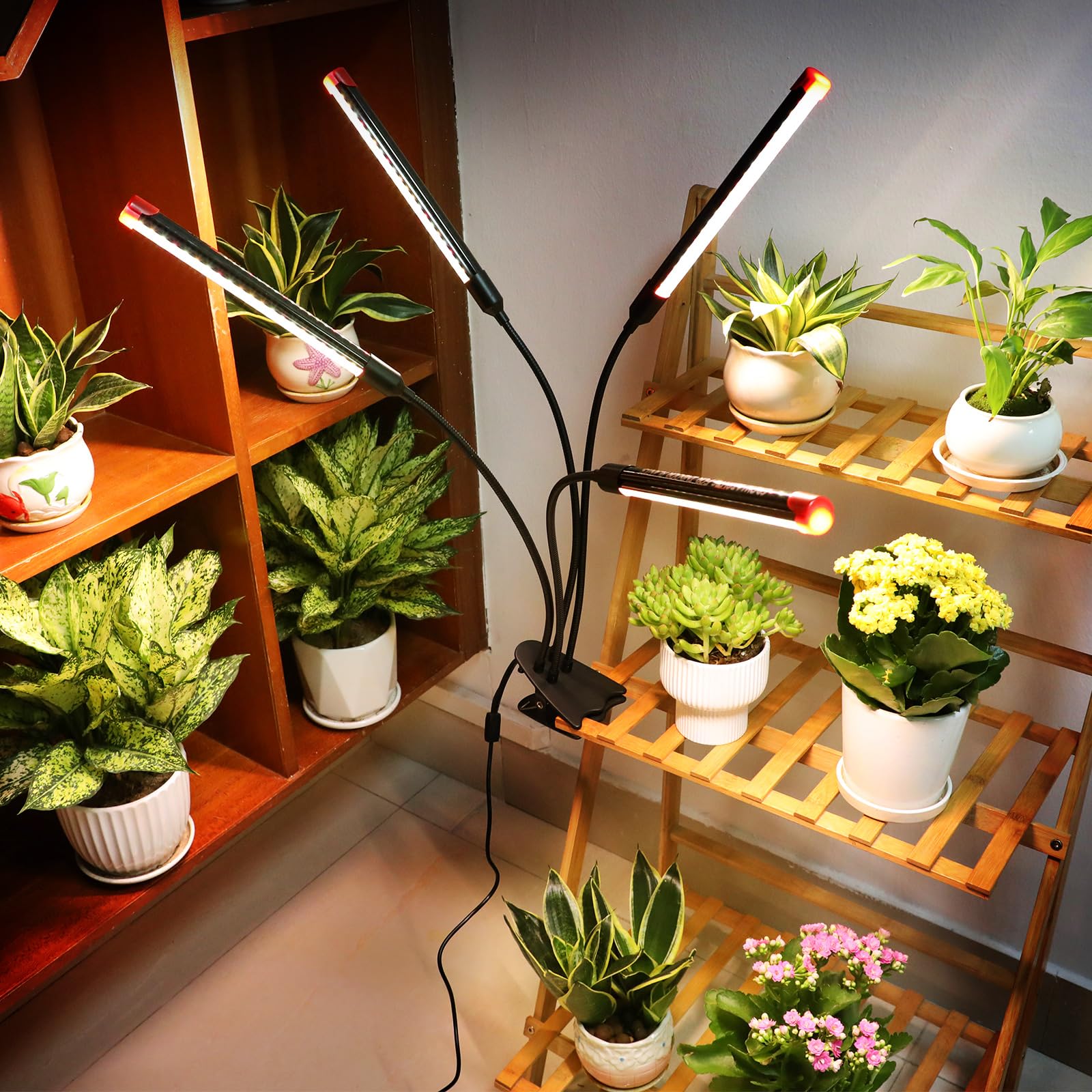 Gamechanger! 36W  Not 15W  4Head Strong Clip Grow Lights For Indoor Plants With Timer  Best Gift For Plants Lover  Led Plant Growing Lamp For Houseplants  Bonsai  Seed Starting  Seedlings  Veg  Flower