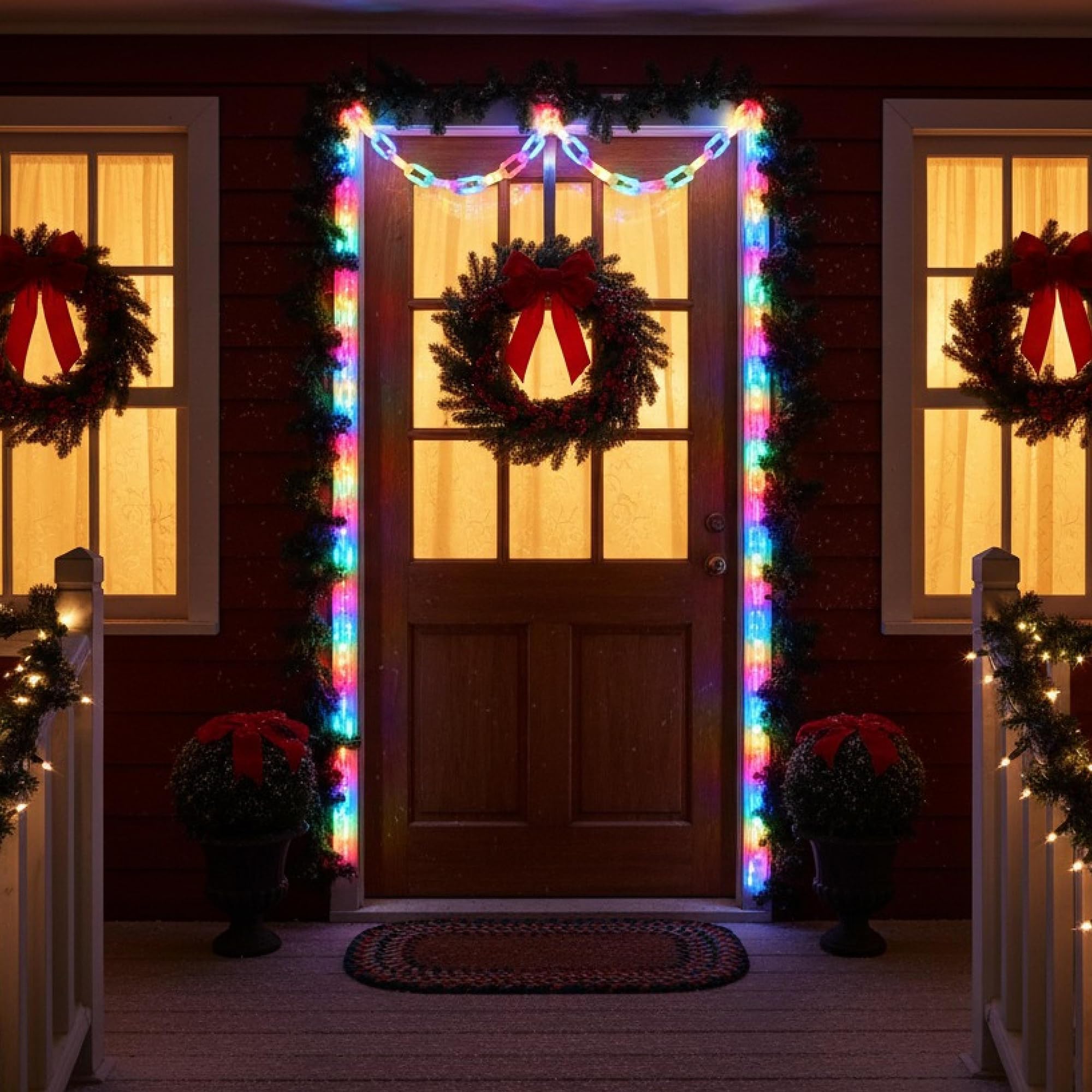 Solar Halloween Decorations Outdoor String Lights - 10 Ft 160 Led Plastic Chain String Lights With Waterproof  8 Lighting Modes And Timer Function Us protected design Product (Multicolor)