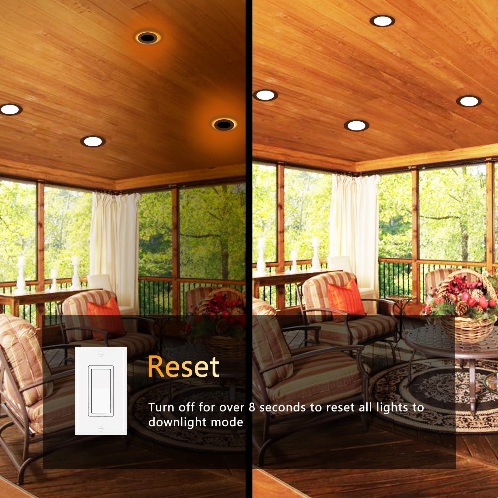 Cycevsun 16 Pack Bronze Recessed Lighting 4 Inch With Night Light, Canless Ultra Thin Wafer Downlight Outdoor Exterior Soffit, D