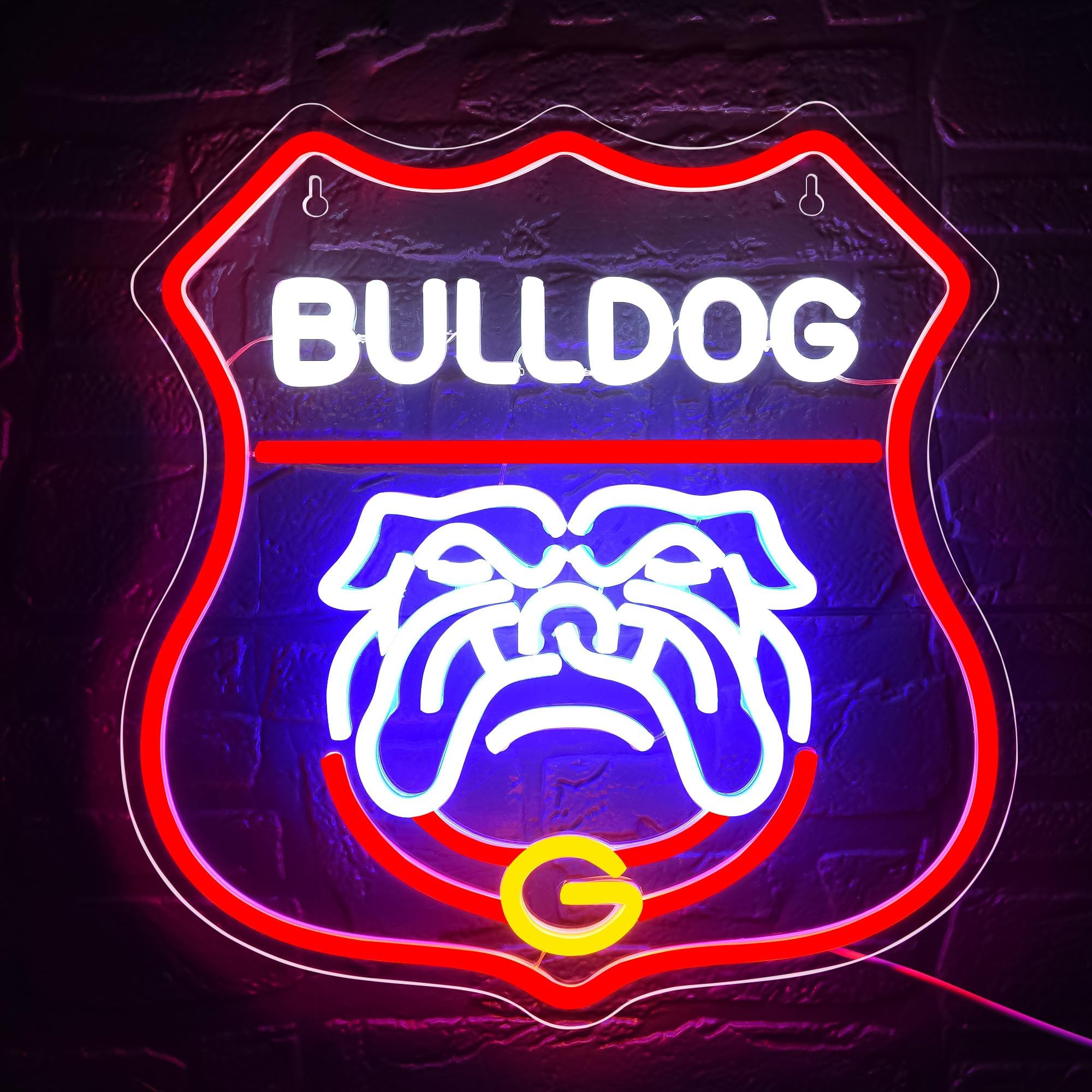 LALAON University Neon Sign LED Wall Decor for Football Team, Green, 10.5x11.8in, Model ZKXD10001, USB Powered