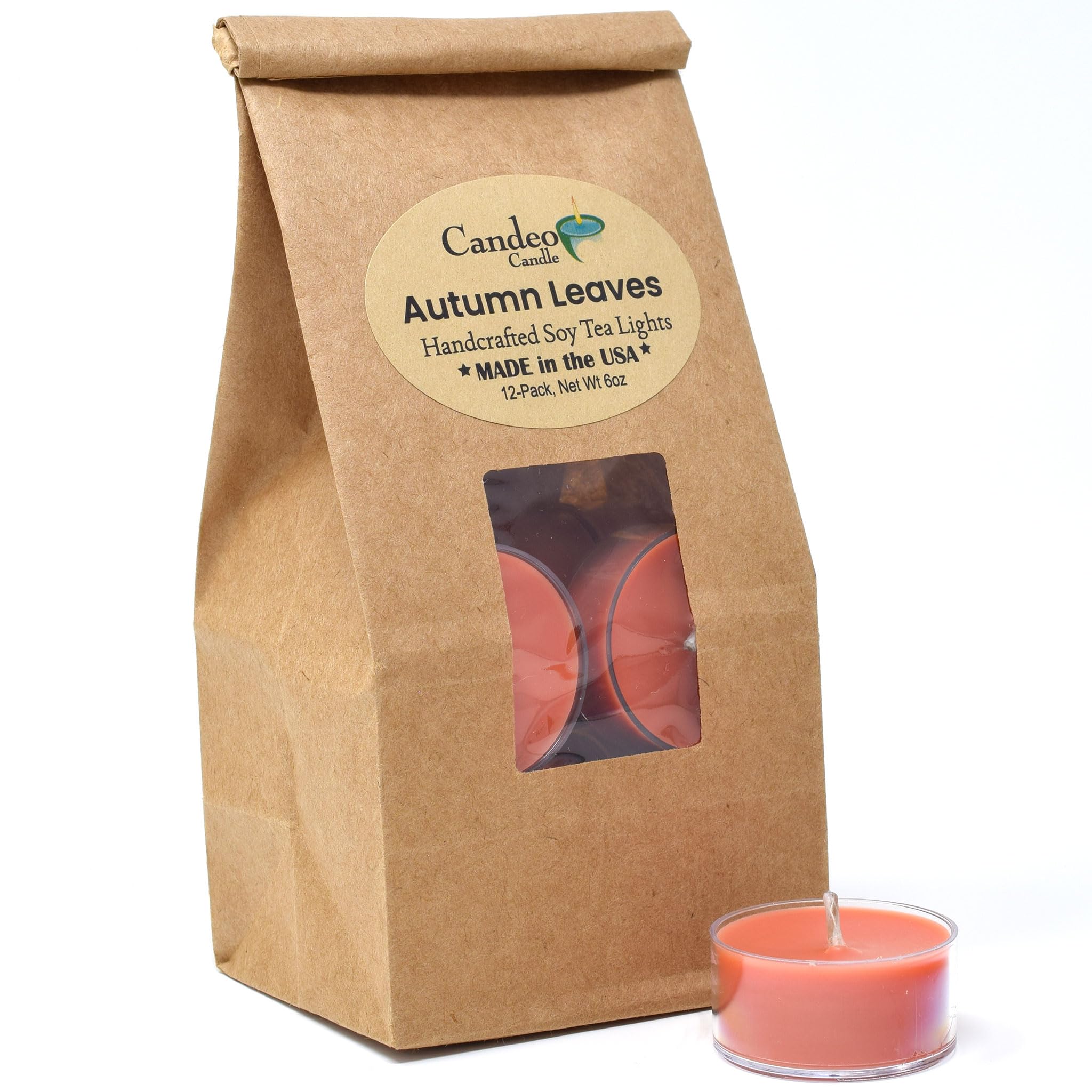 Pumpkin Spice Latte - 12 Pack - Scented Tealight Candles - Soy Beeswax Blend - Handmade In The Usa - Candeo Candle - Fall Scents