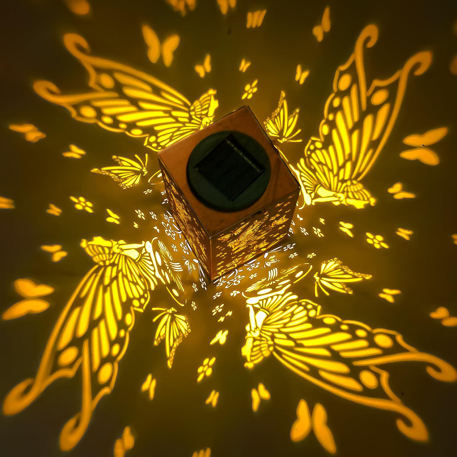 Solar Lanterns Outdoor Waterproof Lights Hanging Butterfly Metal Fairy Led Lantern Decorative Garden Decor For Yard,Porch,Patio,