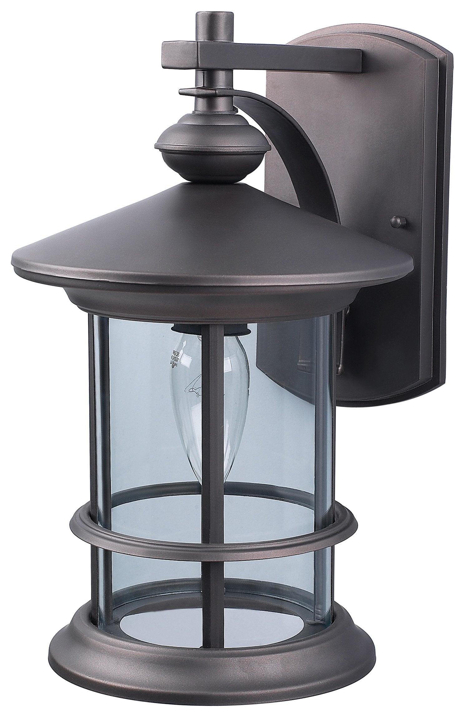 Canarm Outdoor Wall Lantern, Oil Rubbed Bronze Sconce, Weatherproof, Modern Rustic, Model IOL124ORB