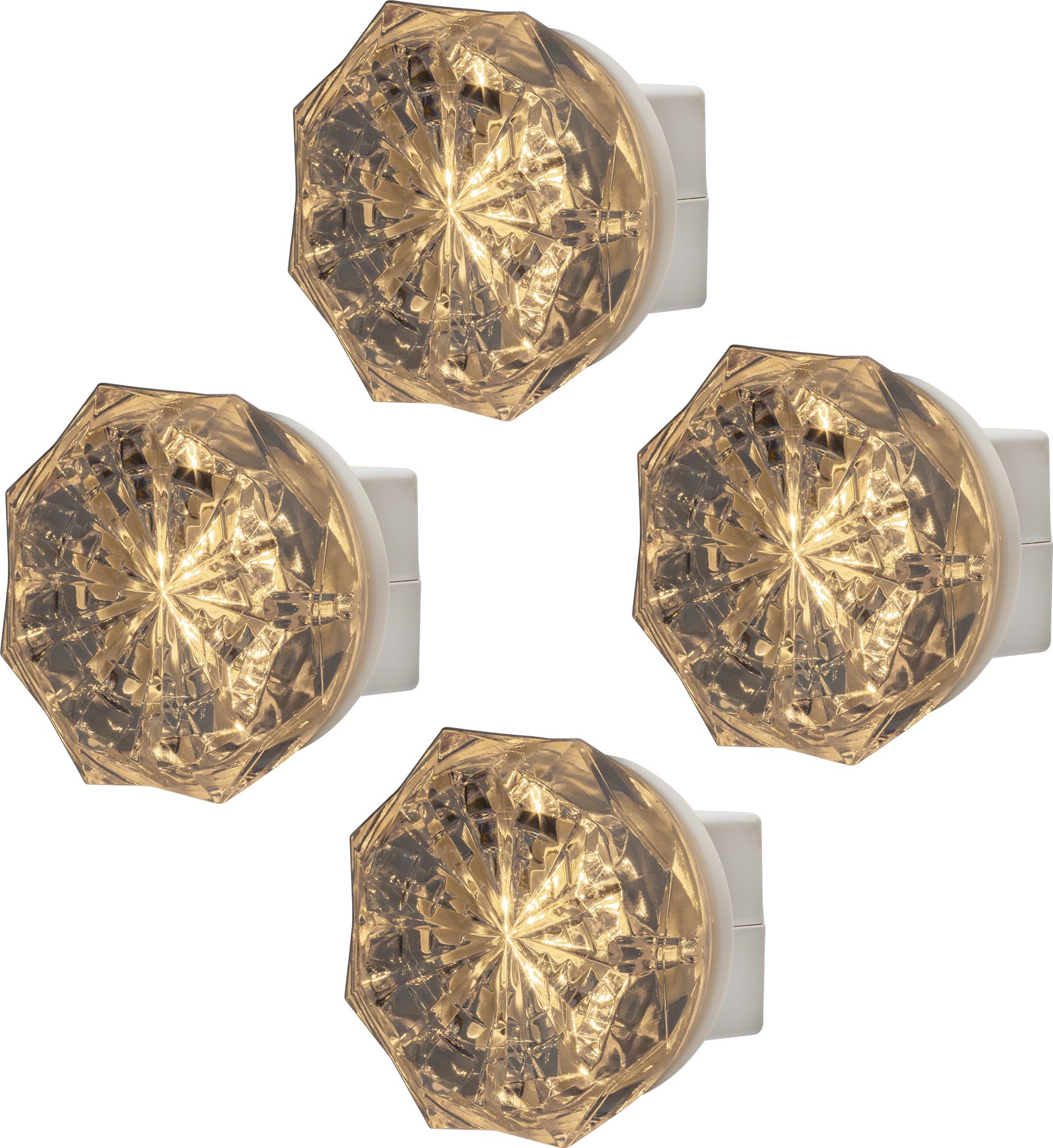 GE Jewel LED Night Light, Plug-in, Warm White, UL-Certified, Energy Efficient, 4 Pack, Model 85094