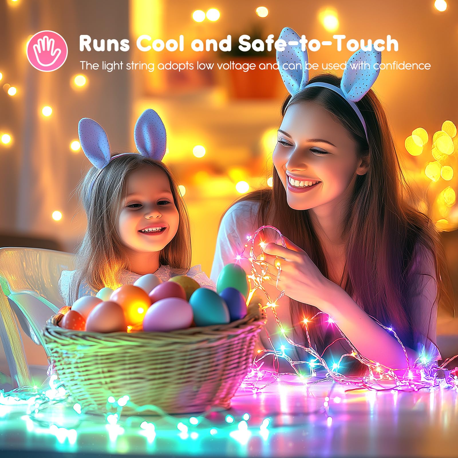 Minetom 12 Pack Battery Operated Fairy Lights - 7ft 20 LED Waterproof String Lights, Pastel Color for Decor and Crafts