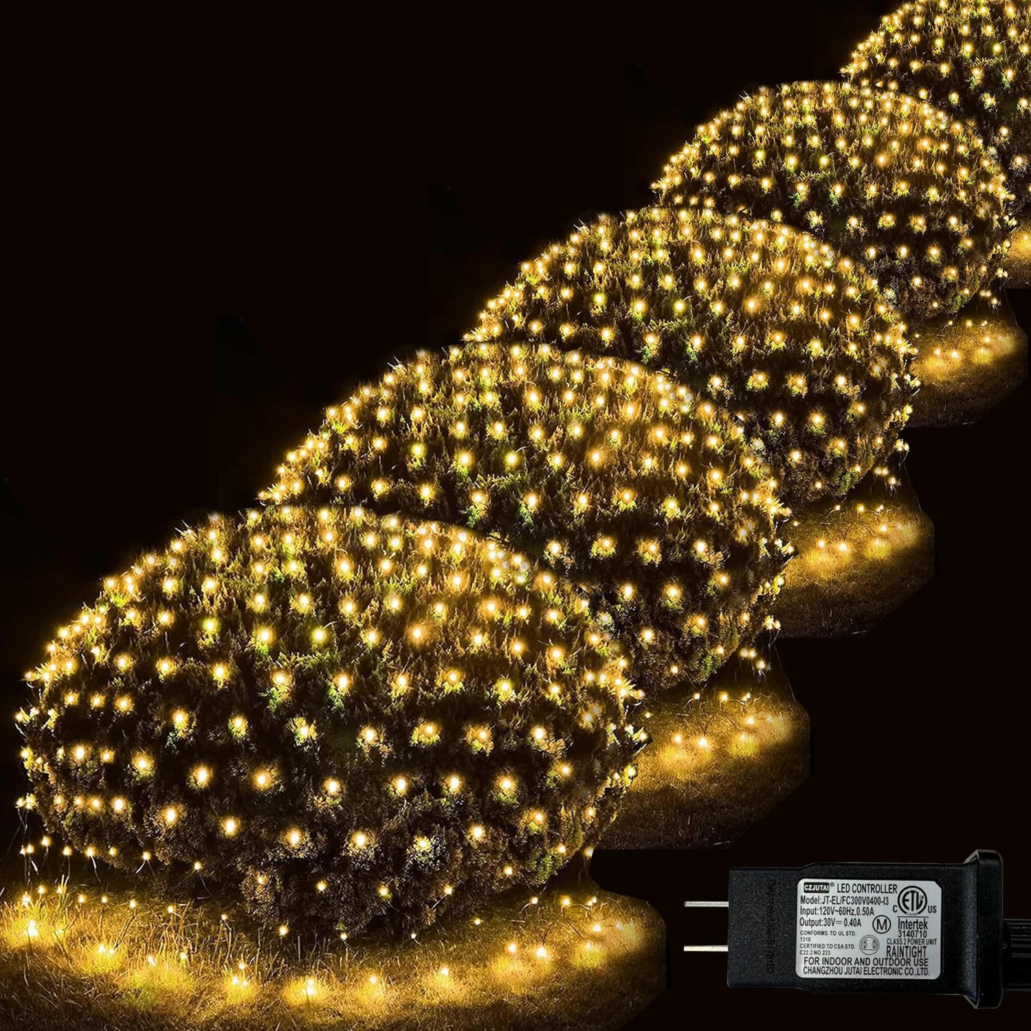 Christmas Net Lights  510 LED Large Outdoor Net Mesh Lights for Bushes 28x5 ft  8 Modes Waterproof Twinkle String Light Connectable for Christmas Hedge Yard Garden Party Decor  Warm White