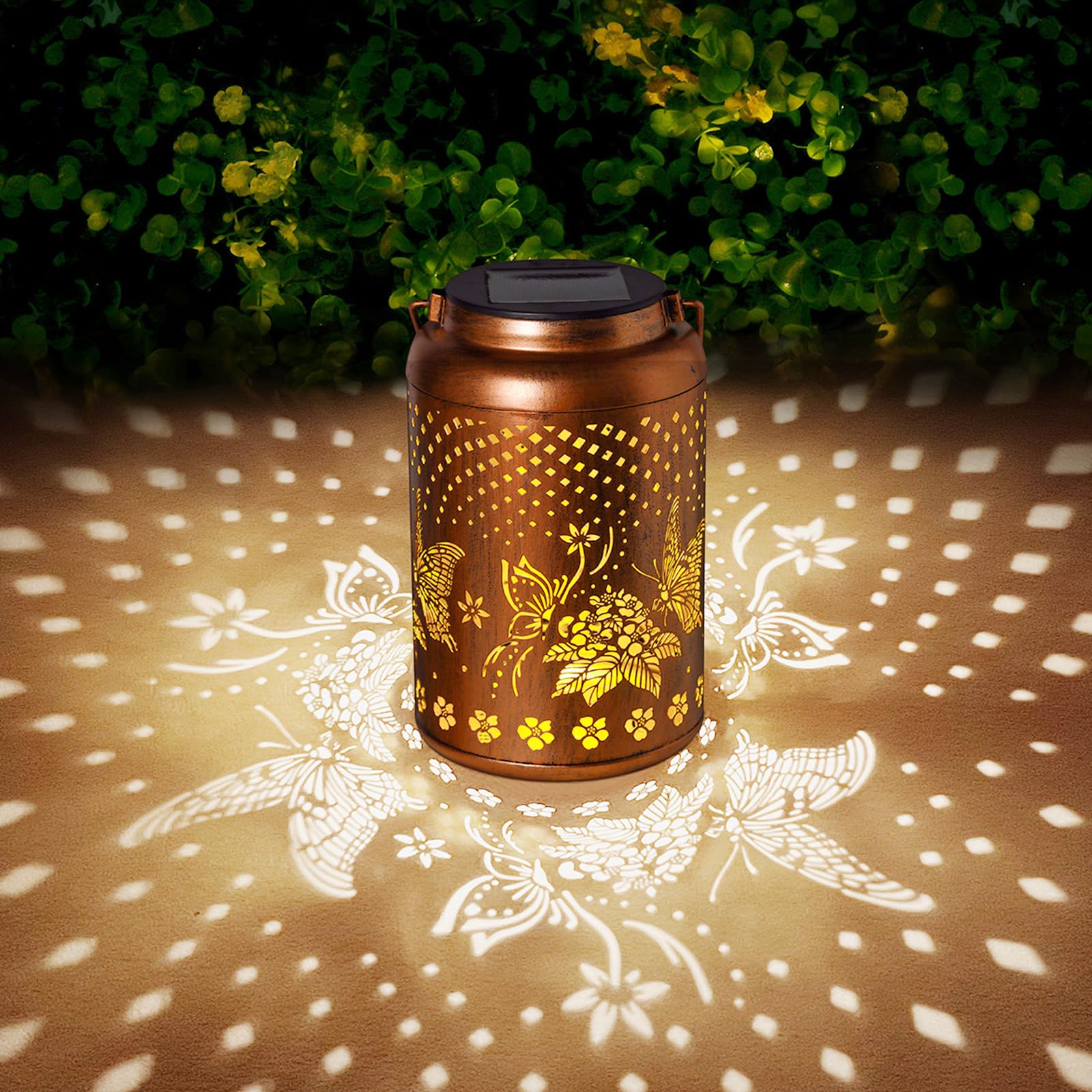 Butterfly Solar Lanterns Outdoor Waterproof, Garden Decor Hanging Solar Lights, Birthdays Gifts For Women Mom Grandma, Metal Garden Decorative Lights For Yard, Backyard, Patio, Porch