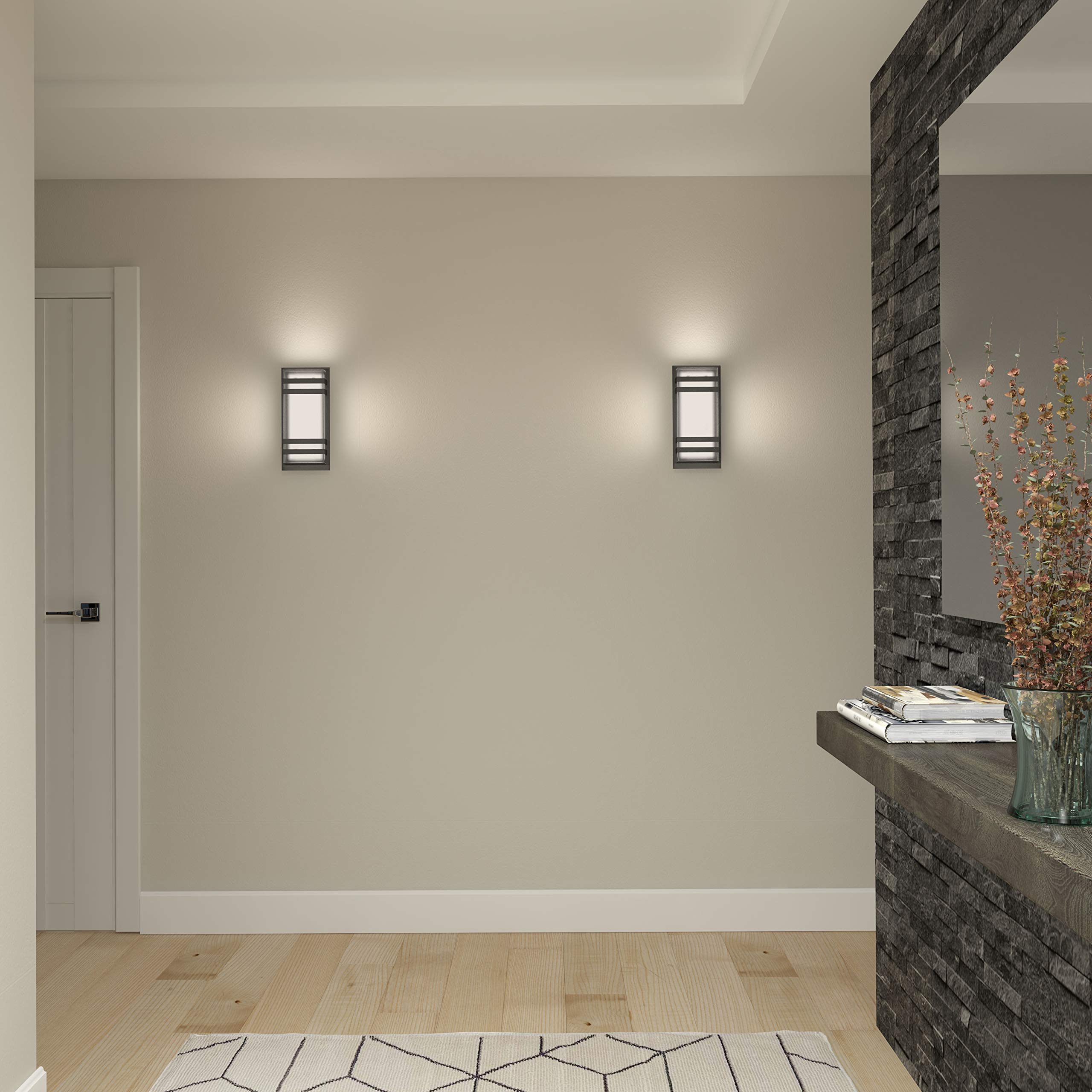 Artika Glow Box 13W Led Wall Light - Black, 430 Lumens, Indoor/Outdoor, Steel, 3000K