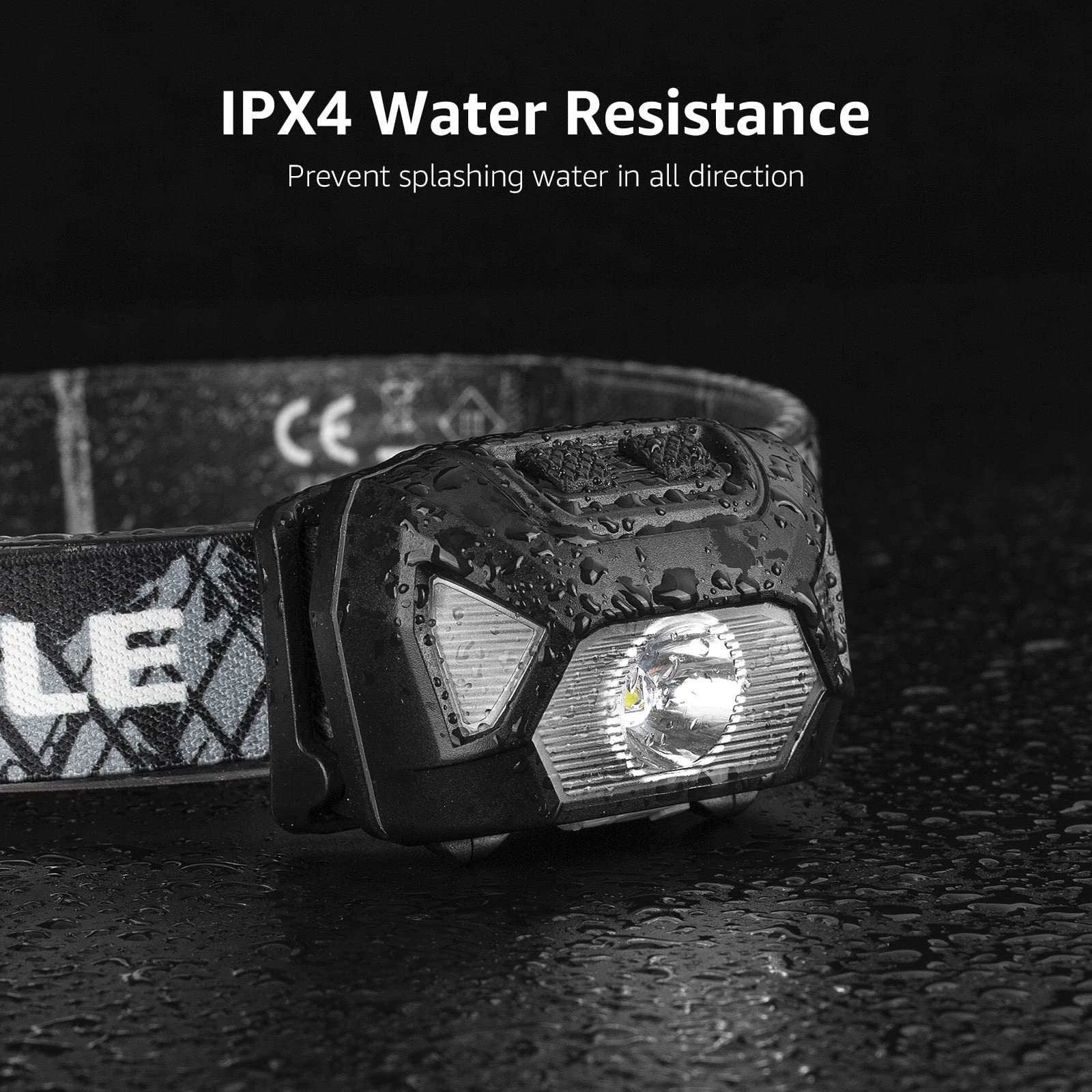 Lepro Headlamp Rechargeable, LED Head Lamp with 6 Modes for Camping & Hiking Gear Essentials, IPX4 Waterproof High Lumen Bright