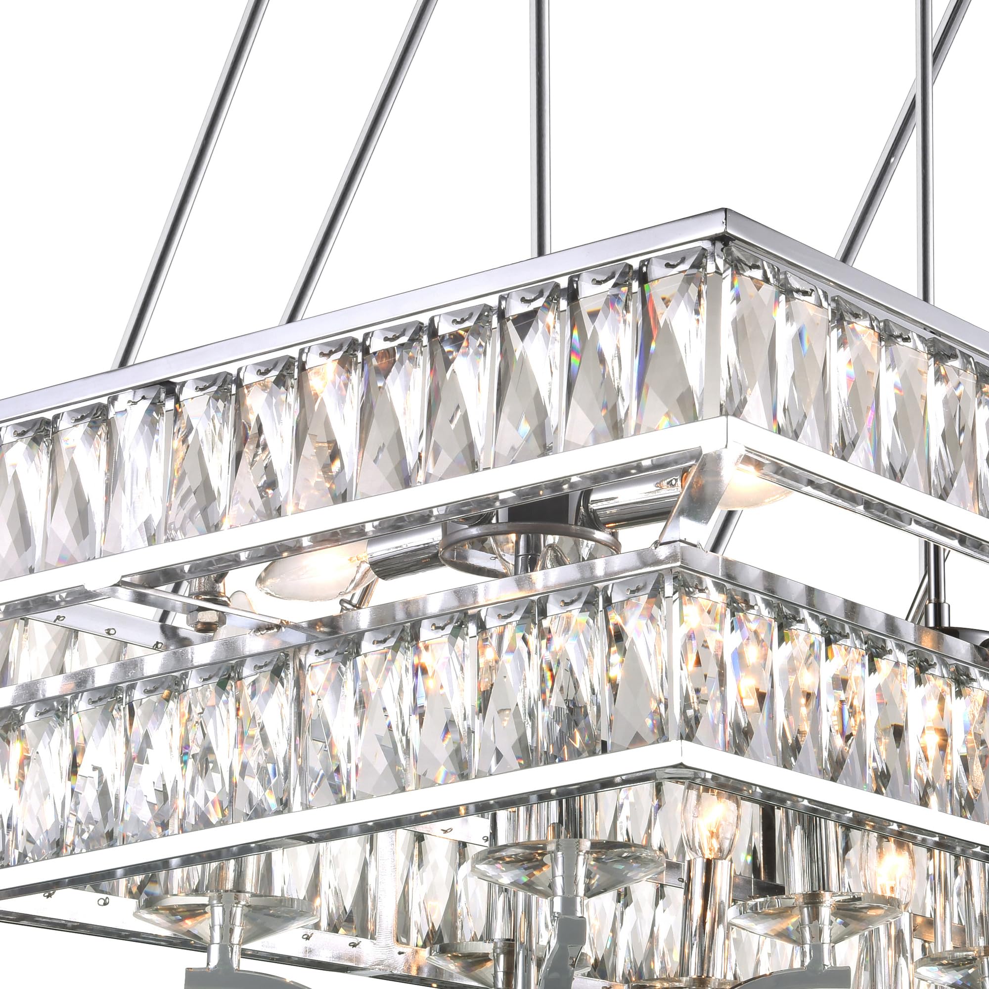 Cwi Lighting Shalia 20-Light Chrome Island Chandelier - Stylish Metal Fixture