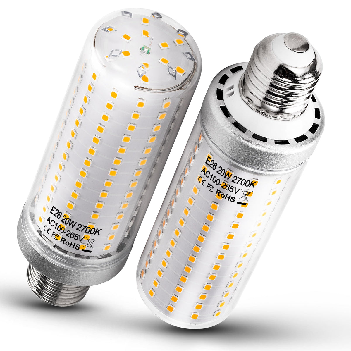 1.77 X 5.90 Inch Big E26 20W Led Light Bulbs 2700K Warm White 3000 Lumen 200 Watt Equivalent Incandescent Light Bulbs For Outdoo
