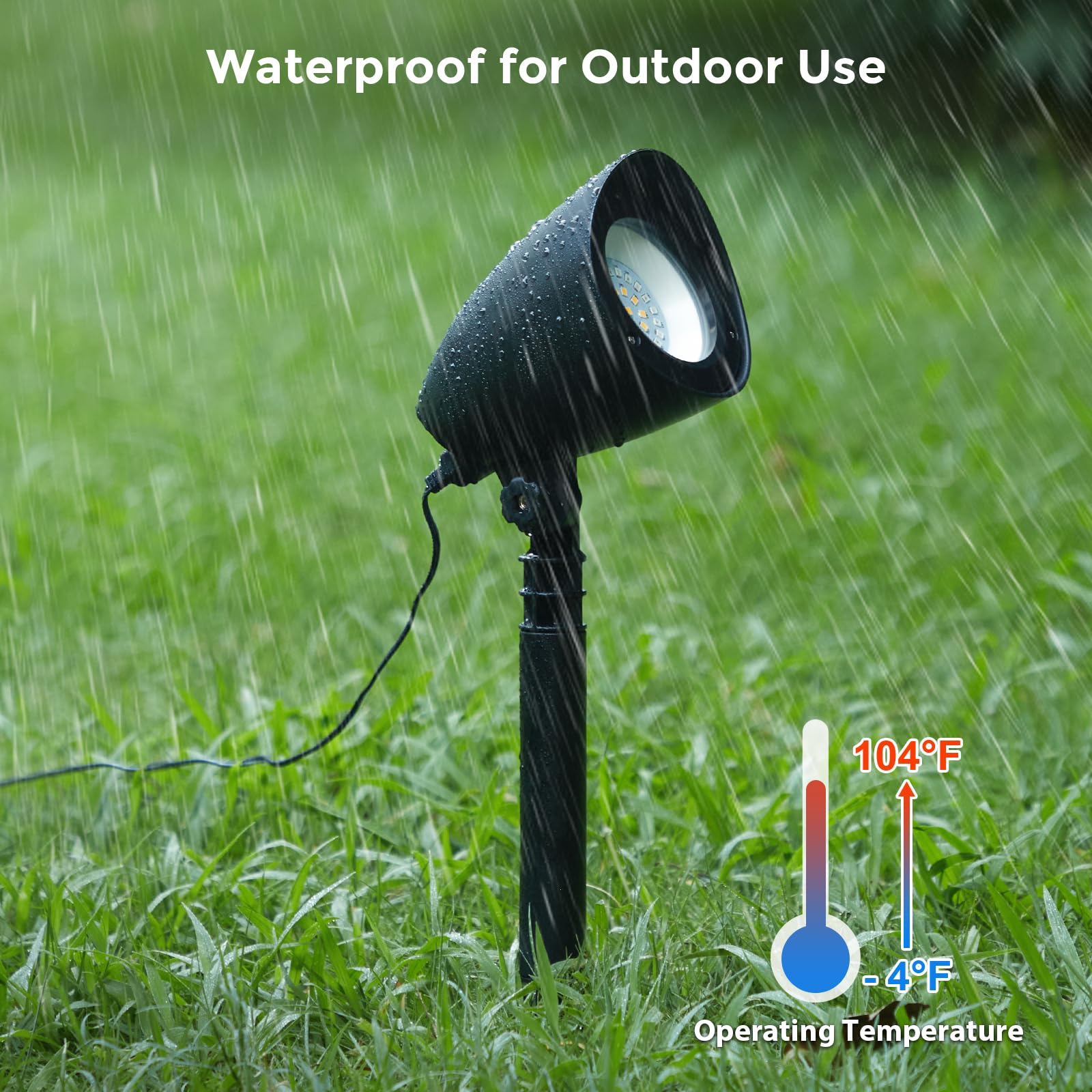 Suraielec Led Spotlights Outdoor, Remote Control Spot Light With Timer, Plug In Yard Spotlight For Trees, Garden Holiday Decor,