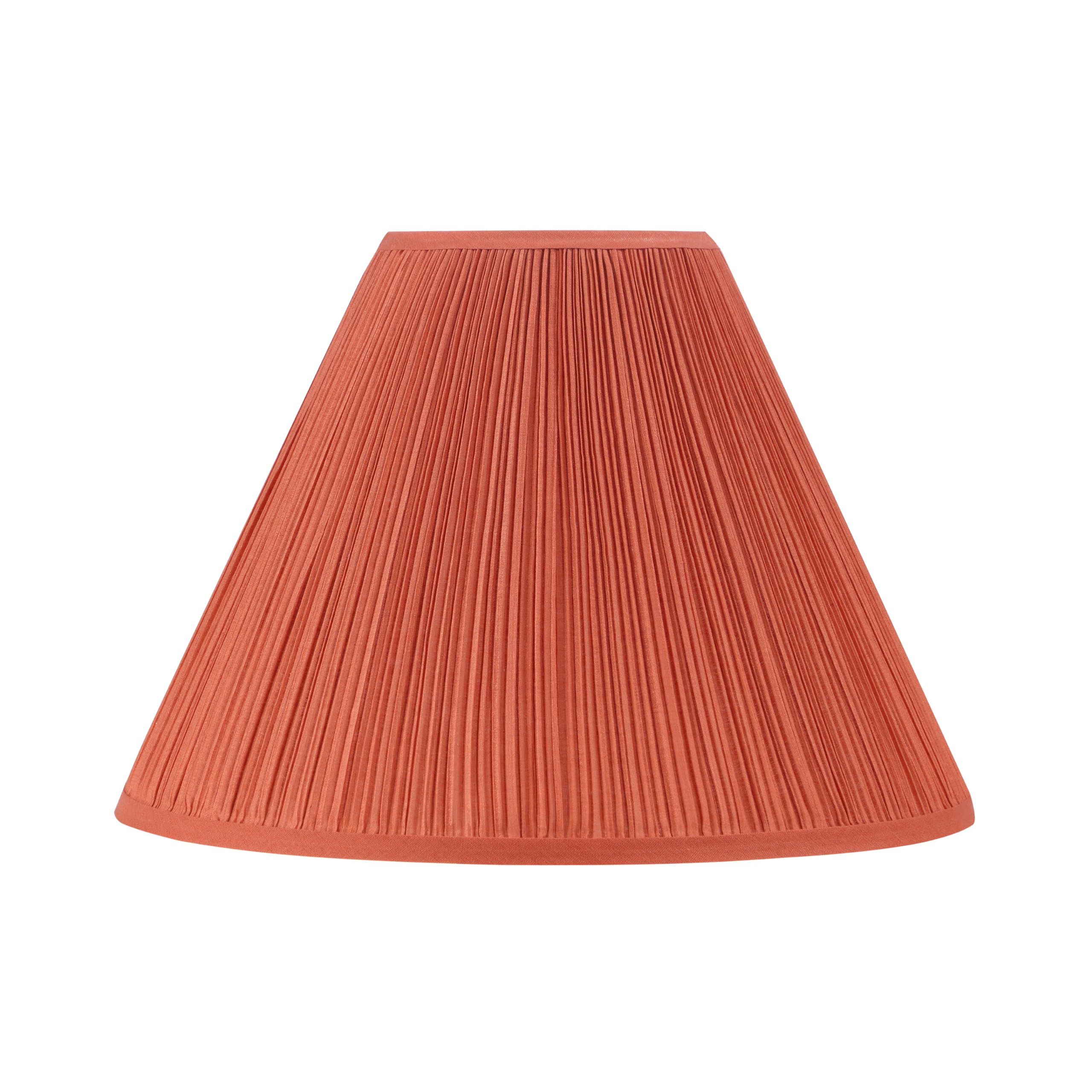 Aspen Creative Empire Lamp Shade, 6" Top x 16" Bottom, Carrot Pleated Faux Silk, Model 33197