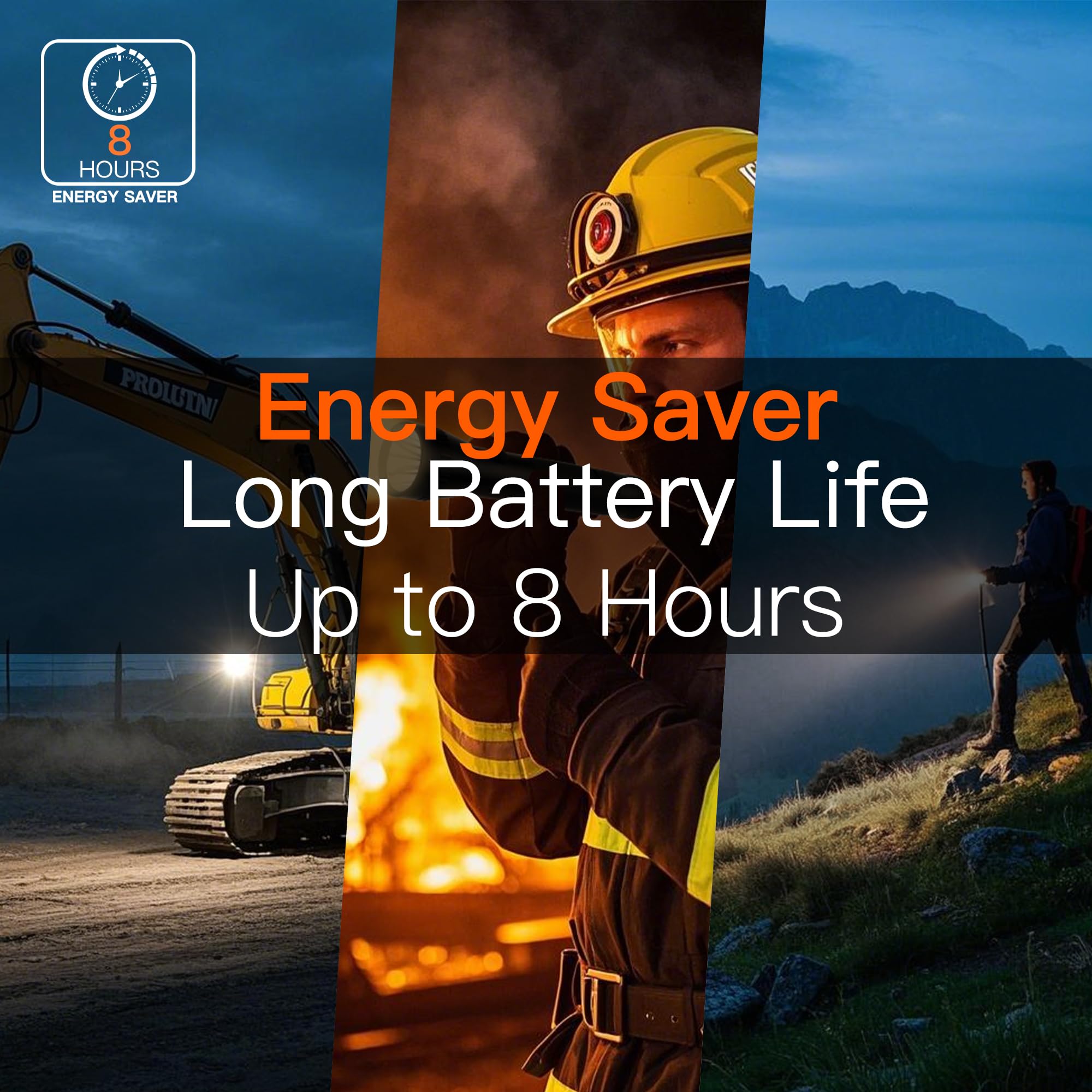 Kunhe 2D Cell Battery Big Flashlights,Single Mode,High Lumens,Aluminum, Heavy Duty Large Flashlight For Home Emergency Power Out