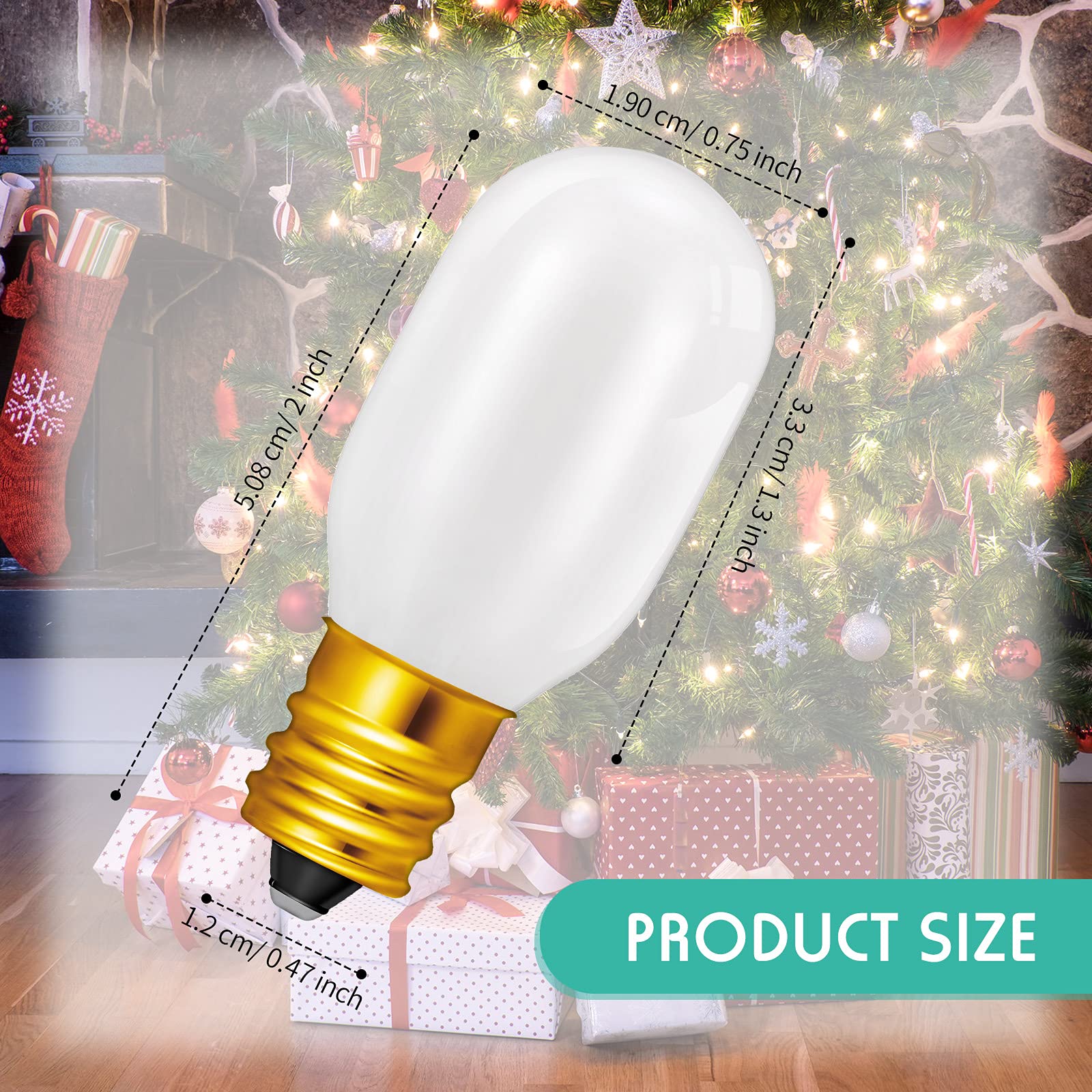 Honoson 50 Pieces Christmas Village Light Bulbs 6 W Replacement Bulbs  E12 Candelabra Base T20 Led Bulbs Accessory For Villages Houses Dept 56  Christmas Tree