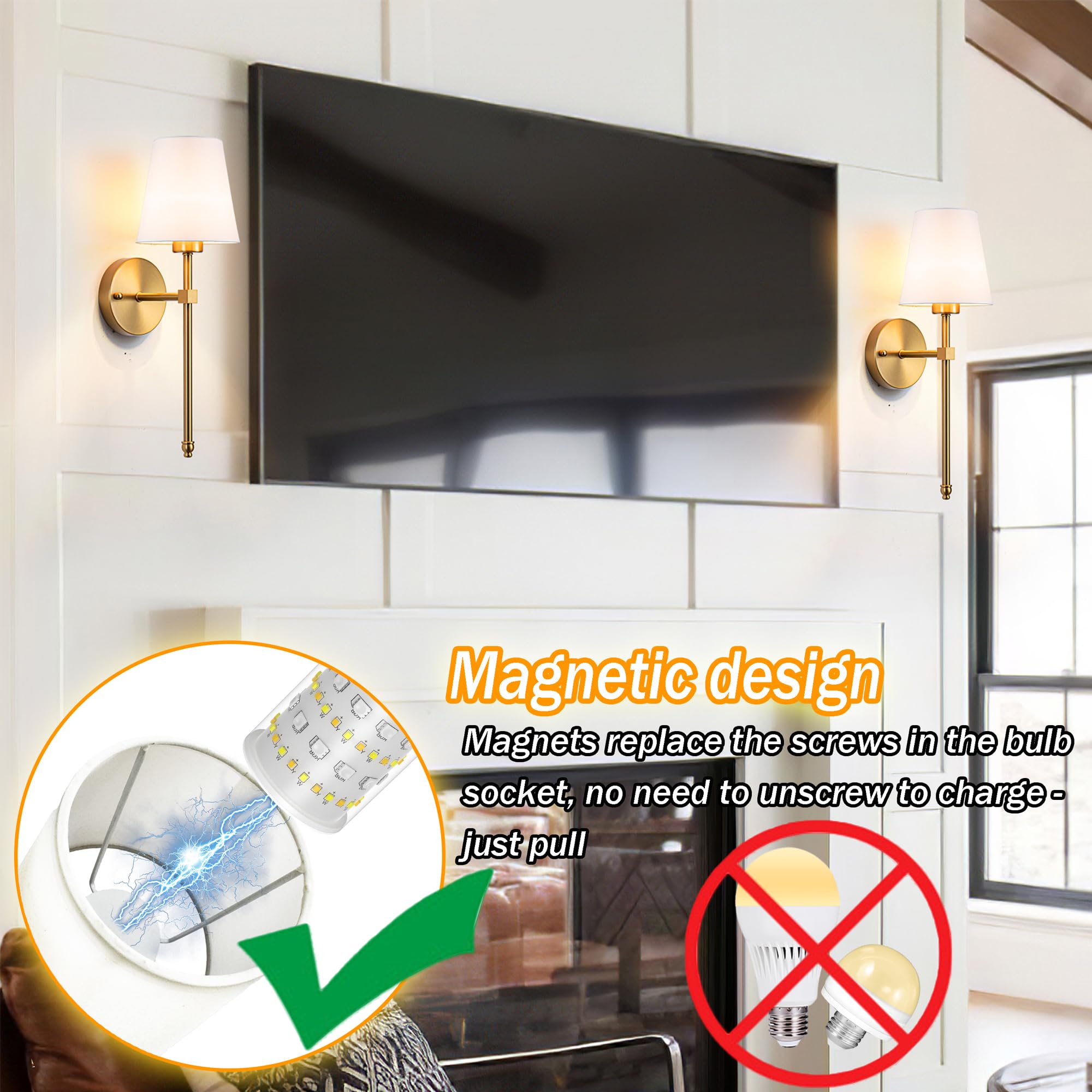 Wall Sconces Set Of Two Battery Operated, Wireless Sconces Wall Lighting Indoor Battery Operated Sconces With Remote Control, 10