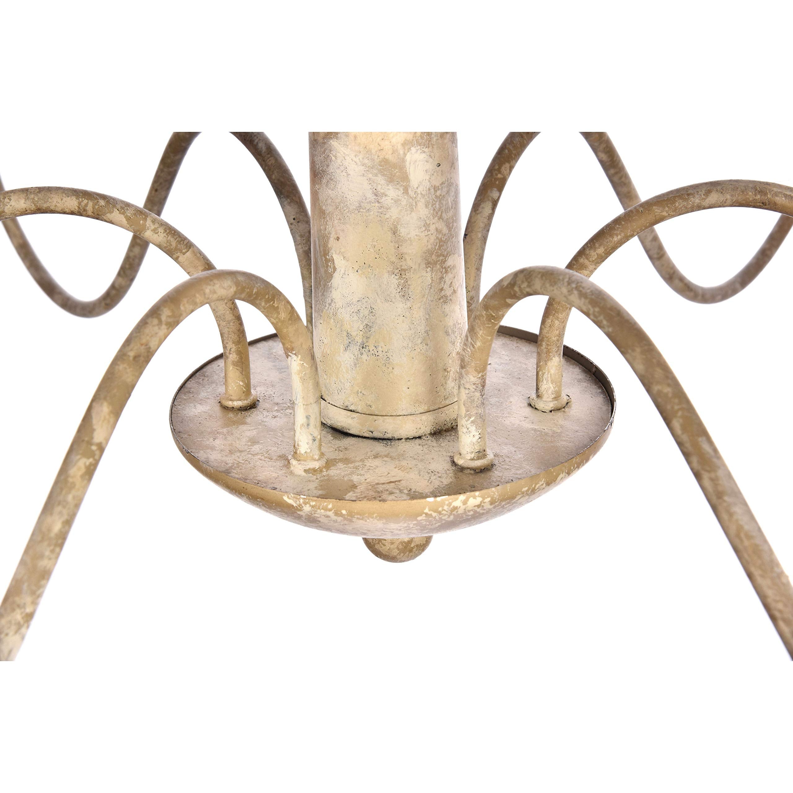 Elegant Furniture & Lighting Merritt Collection Chandelier D35 H21.6 Lt:6 Weathered Dove Finish