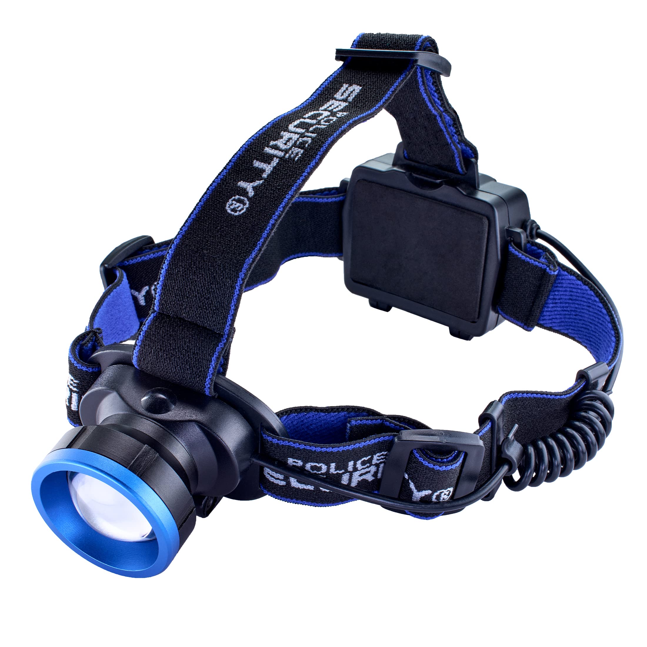Police Security Breakout COB Headlamp - 550 Lumen - 120° Wide Angle - 3 Modes - Black - Model 98298 - Aluminum