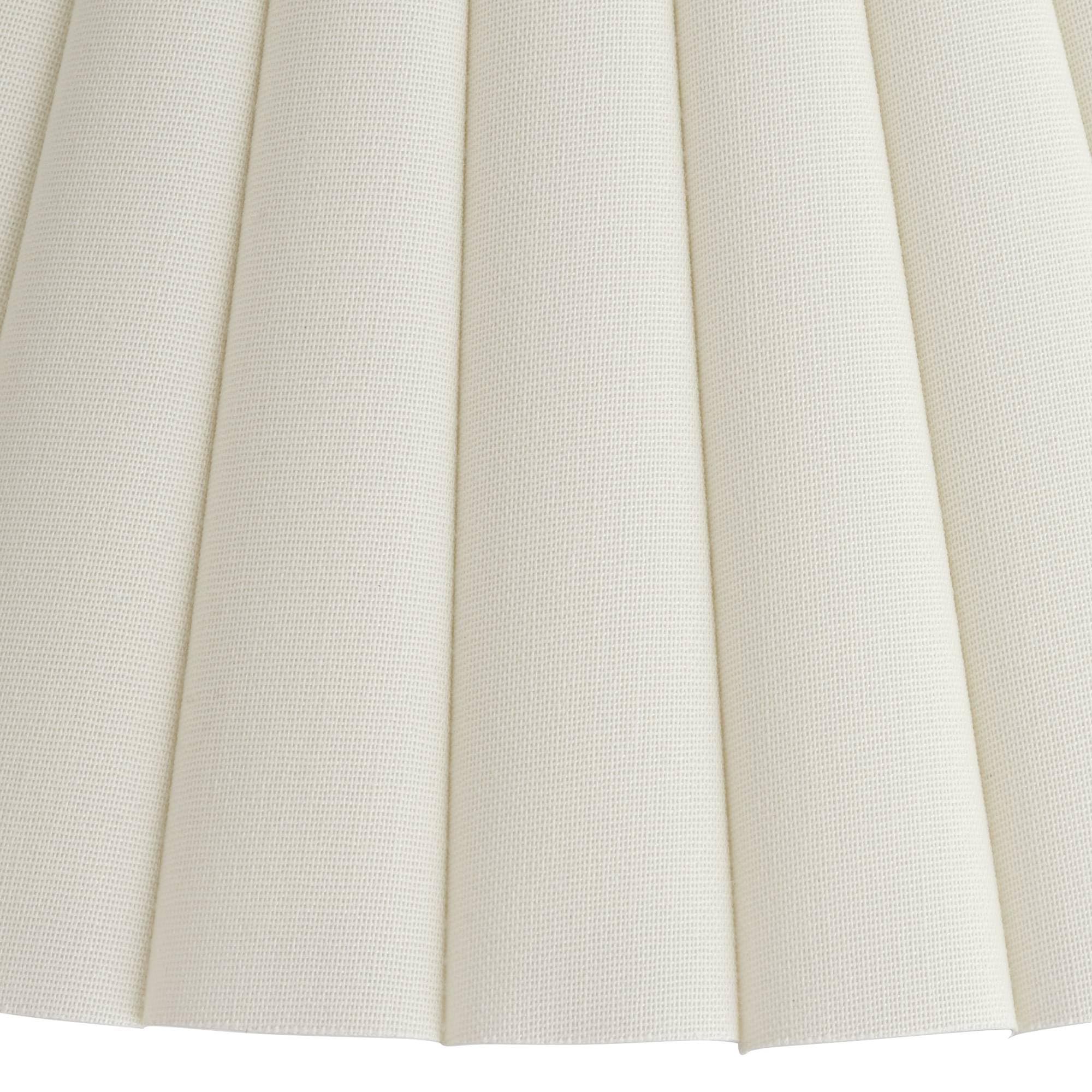 Set Of 2 Box Pleat Empire Lamp Shades Antique White Large 6.75'' Top X 20.75'' Bottom X 10.75'' High X 12.5'' Slant Spider With