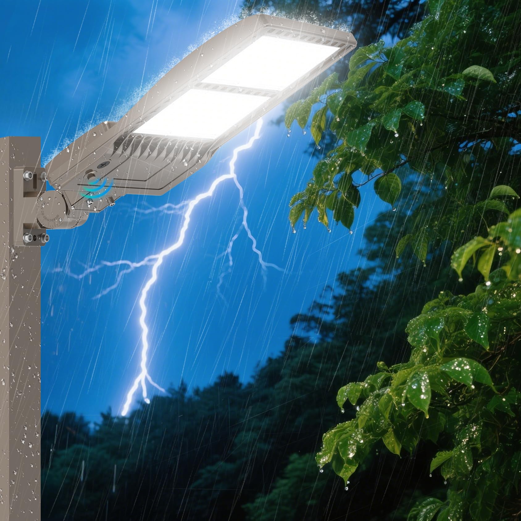 BBESTLED 480 Volt 320W LED Parking Lot Light Dusk to Dawn, 48000LM Power Adjustable, ETL Listed LED Shoebox Flood Lights Outdoor