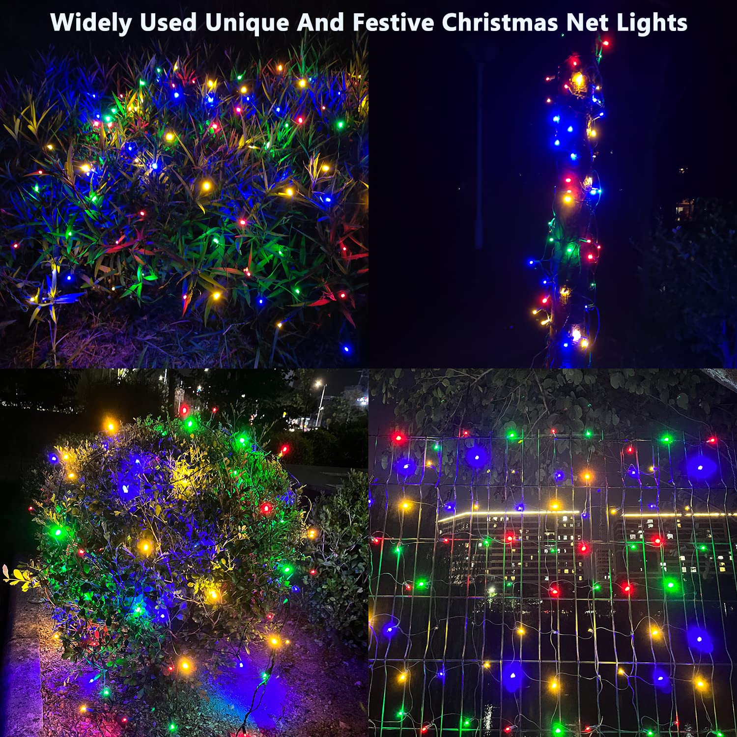 Christmas Net Lights Outdoor,100Led 5Ftx5Ft Christmas Net Lights With Connectable, Waterproof,Ul Certified And Durable Green Wir