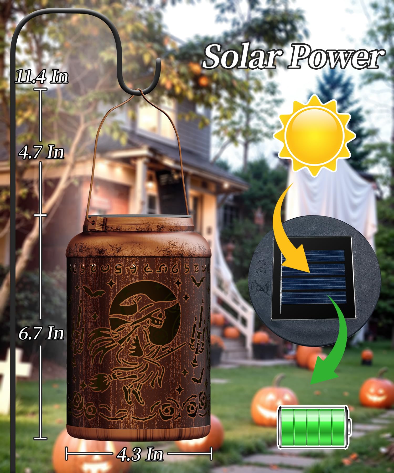 Christmas Stocking Stuffers For Women Solar Lanterns Halloween Decorations Outdoor Witchy Gifts Spooky Skull Gifts For Women Gothic Decor For Garden Yard Patio