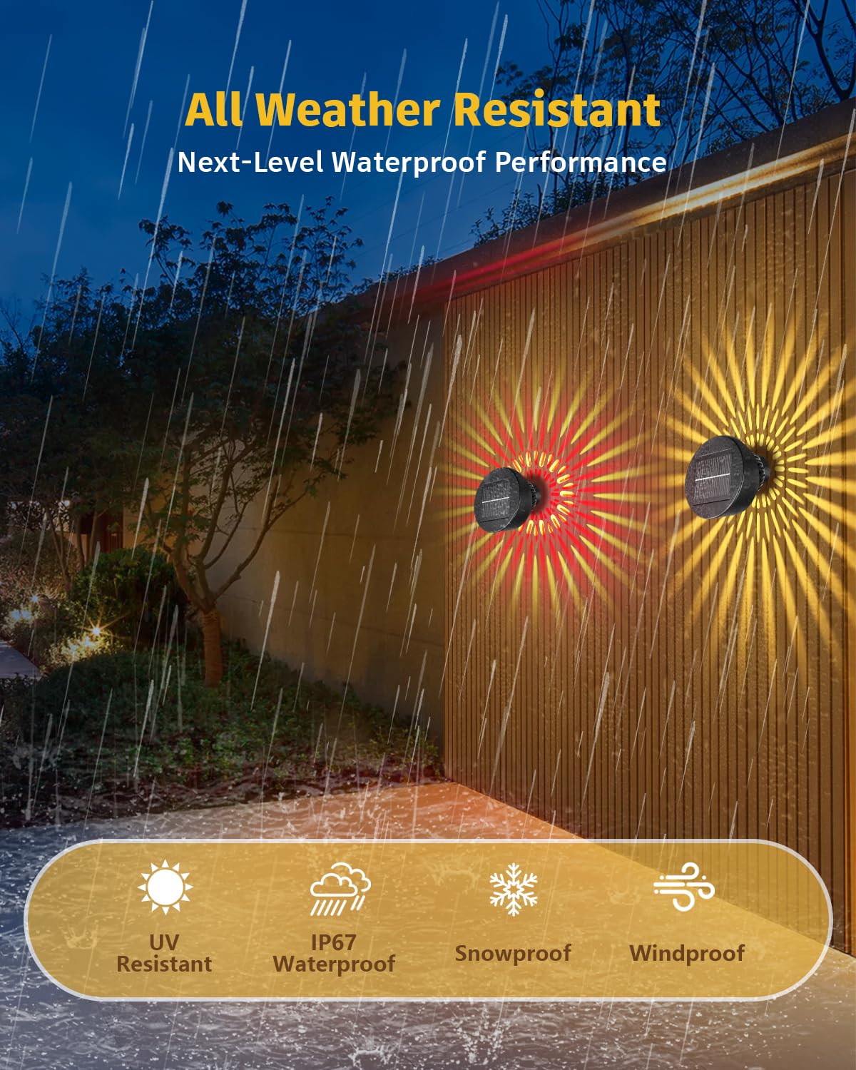 Vangue Solar Lights Outdoor Garden  2025 New Dynamic Running Light  Ip65 Waterproof Dual-Mode Solar Powered Outdoor Lights For Pathway Lawn Patio Yard Landscape Driveway (3)